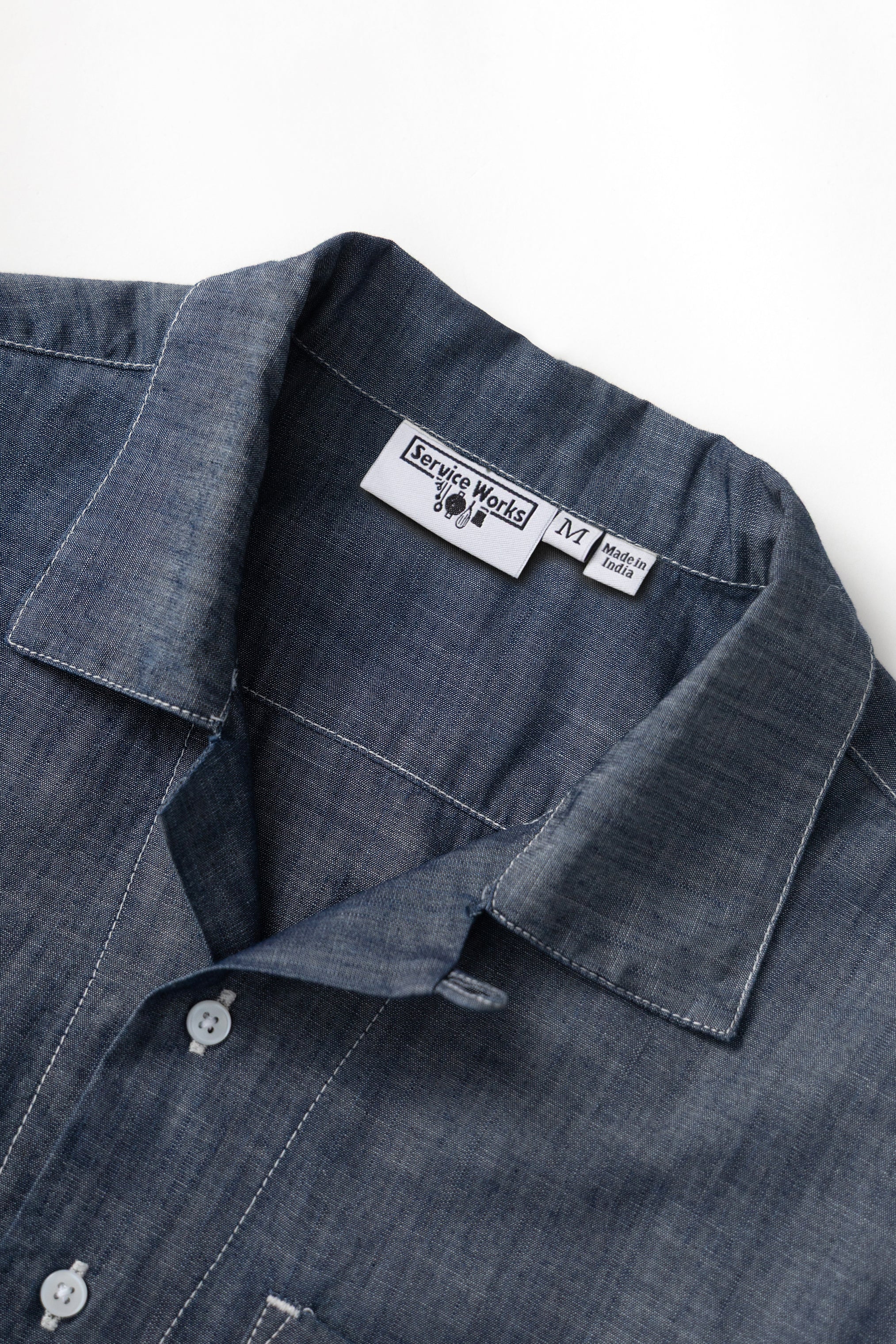 Service Works - Chambray Resort Shirt - Dark Blue - Image 2