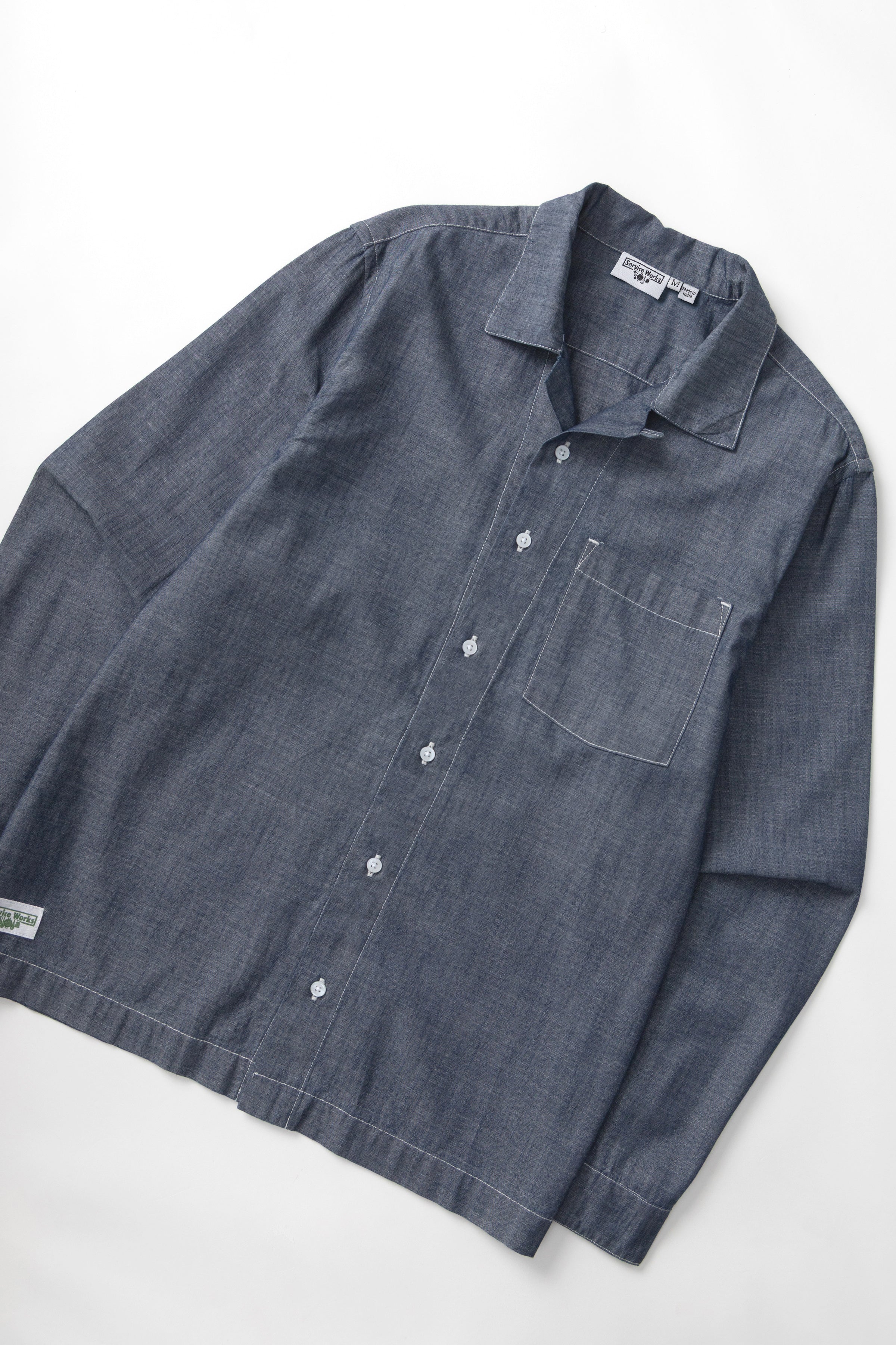 Service Works - Chambray Resort Shirt - Dark Blue - Image 3