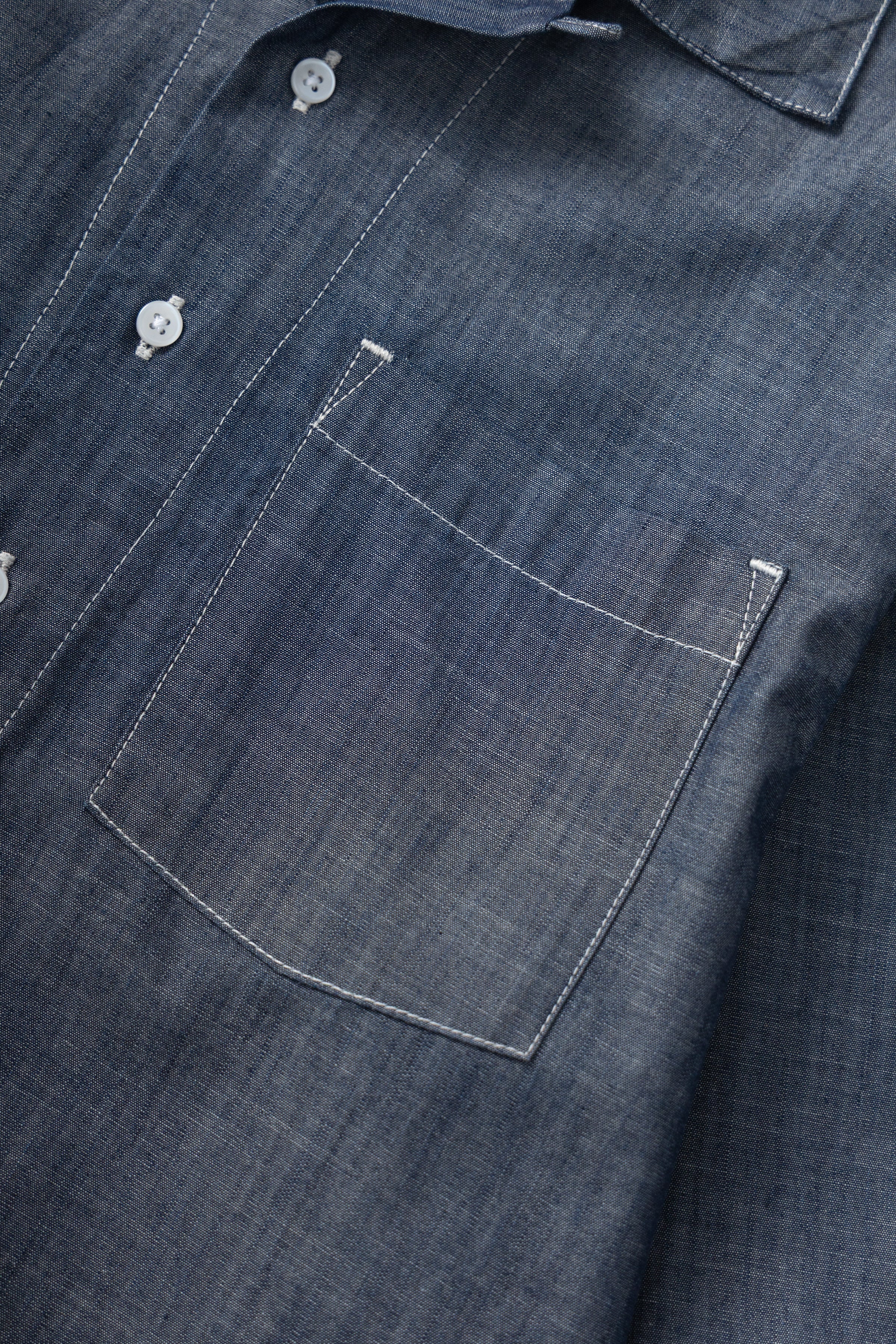 Service Works - Chambray Resort Shirt - Dark Blue - Image 4