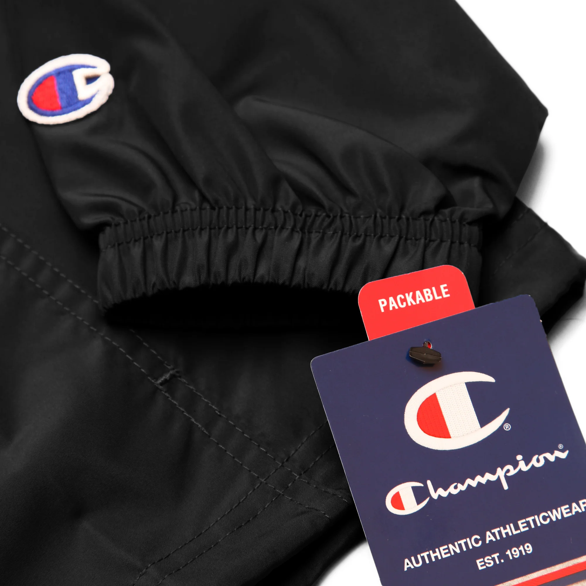 Champion - Packable Hooded Anorak Jacket - Black - Image 3