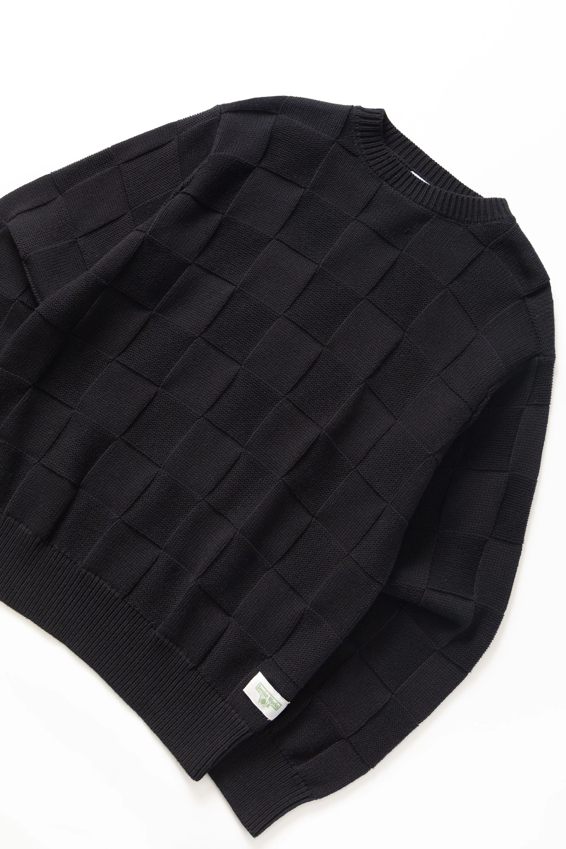 Service Works - Check Knit Crewneck - Black - Image 2