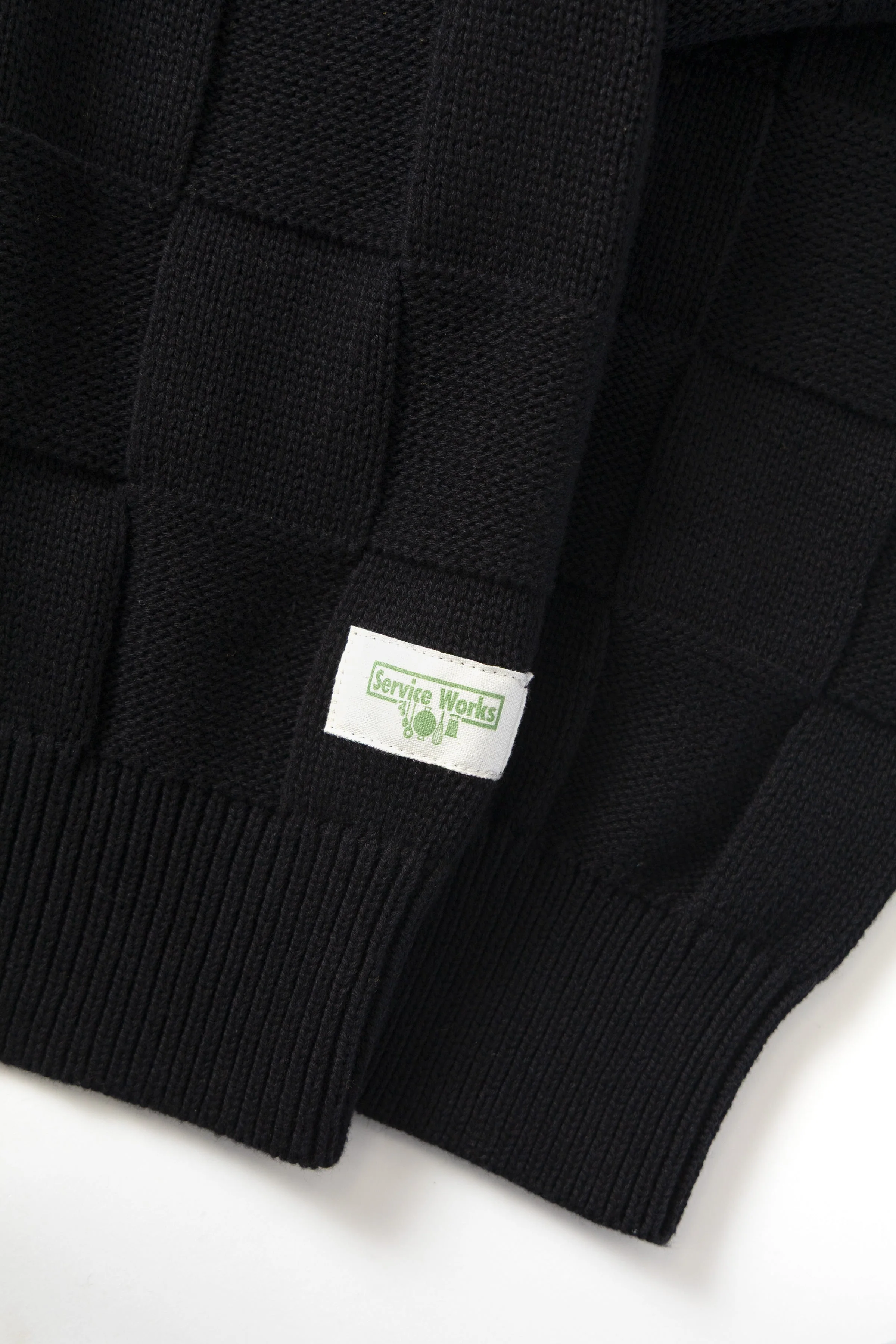 Service Works - Check Knit Crewneck - Black - Image 4