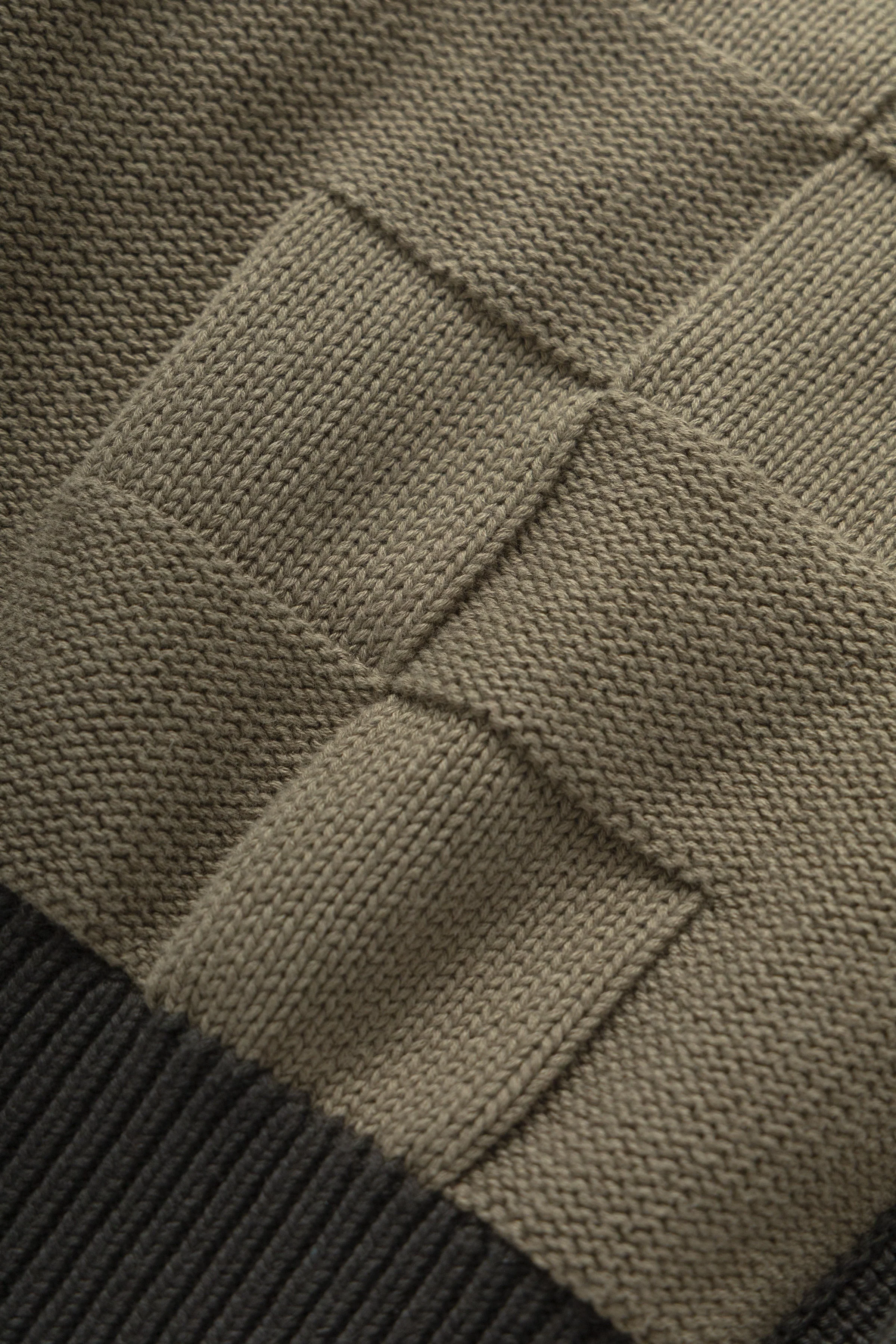 Service Works - Check Panel Cardigan - Olive - Image 2