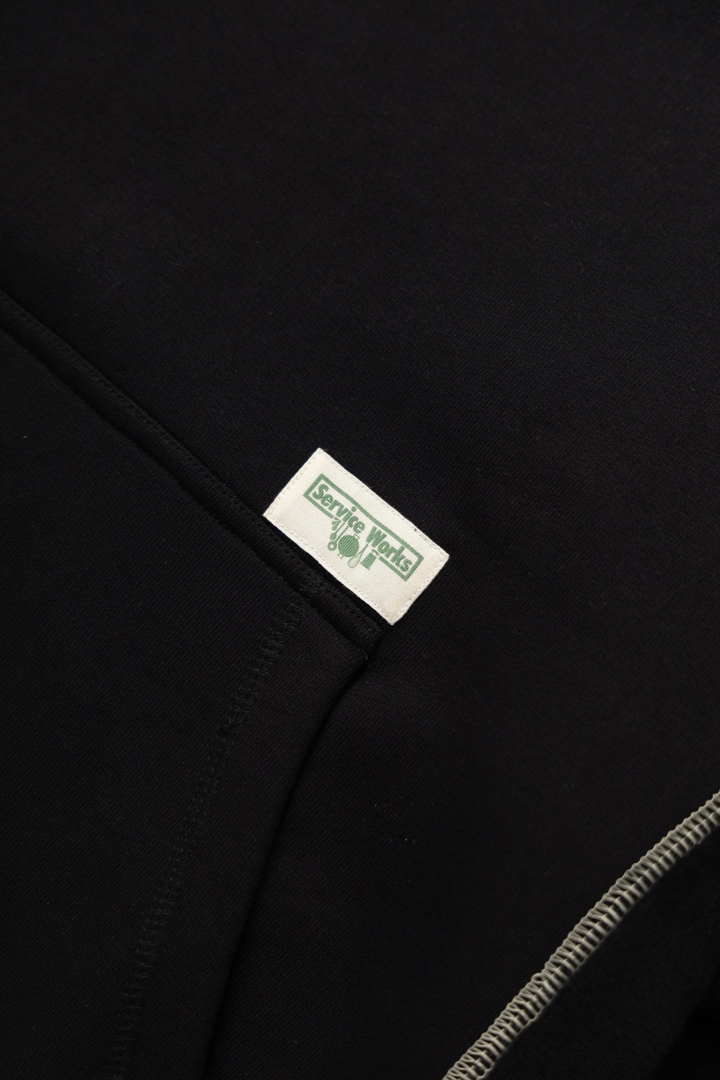 Service Works - Contrast Stitch Hoodie - Black - Image 3