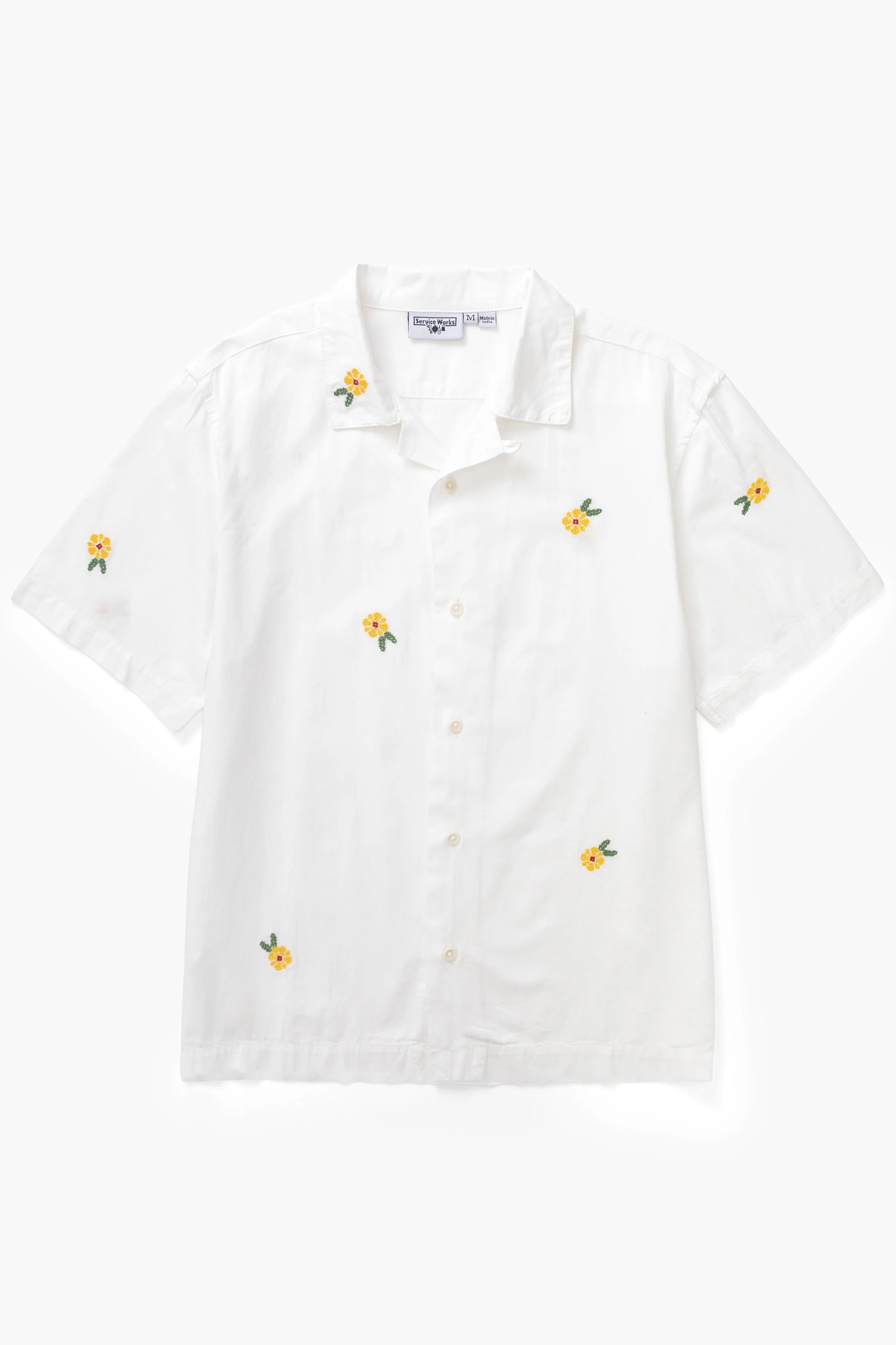 Service Works - Cross Stitch Shirt - White
