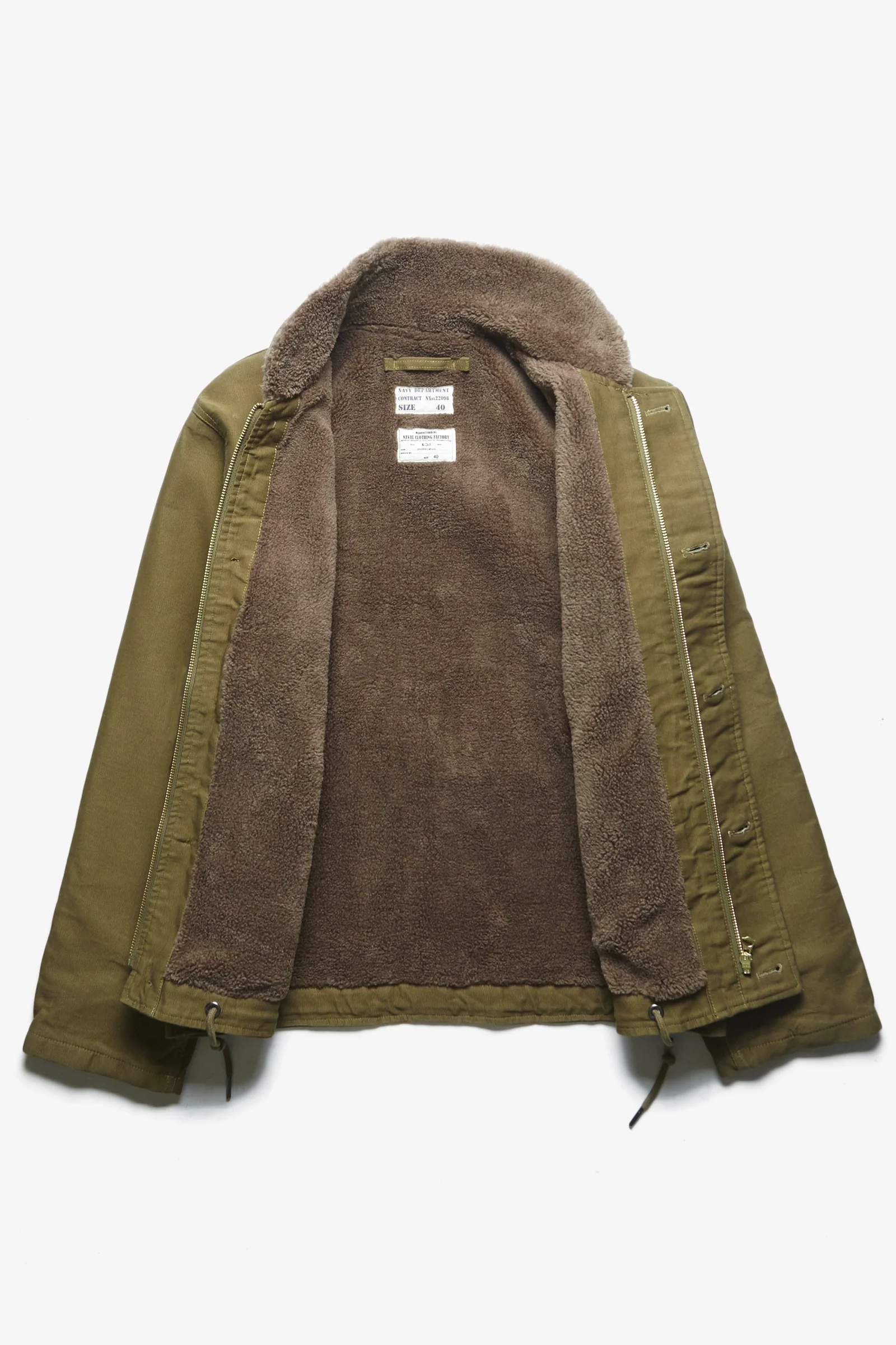 Deadstock - USN N1 Deck Jacket - Olive - Image 7