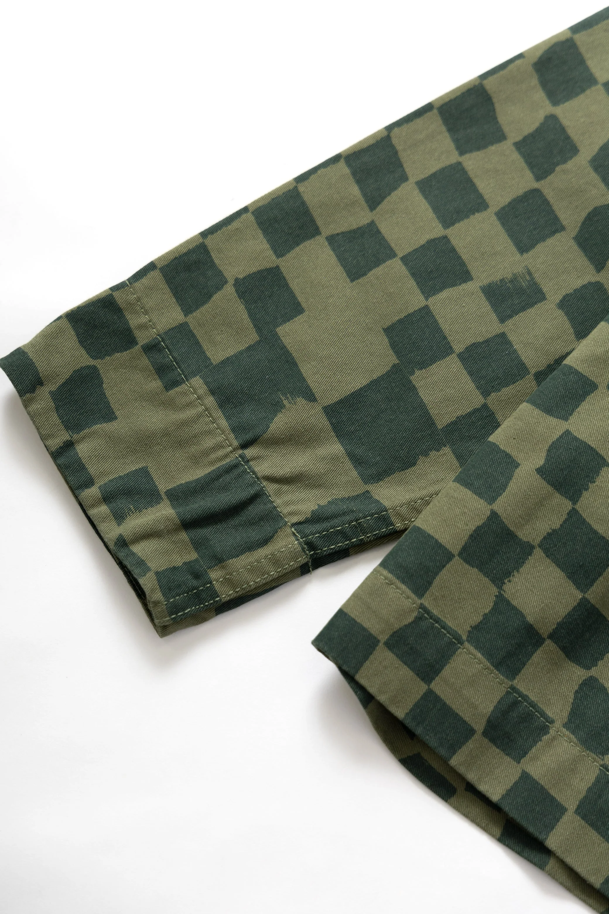 Service Works - Drill Printed Front Of House Jacket - Olive Checker - Image 3