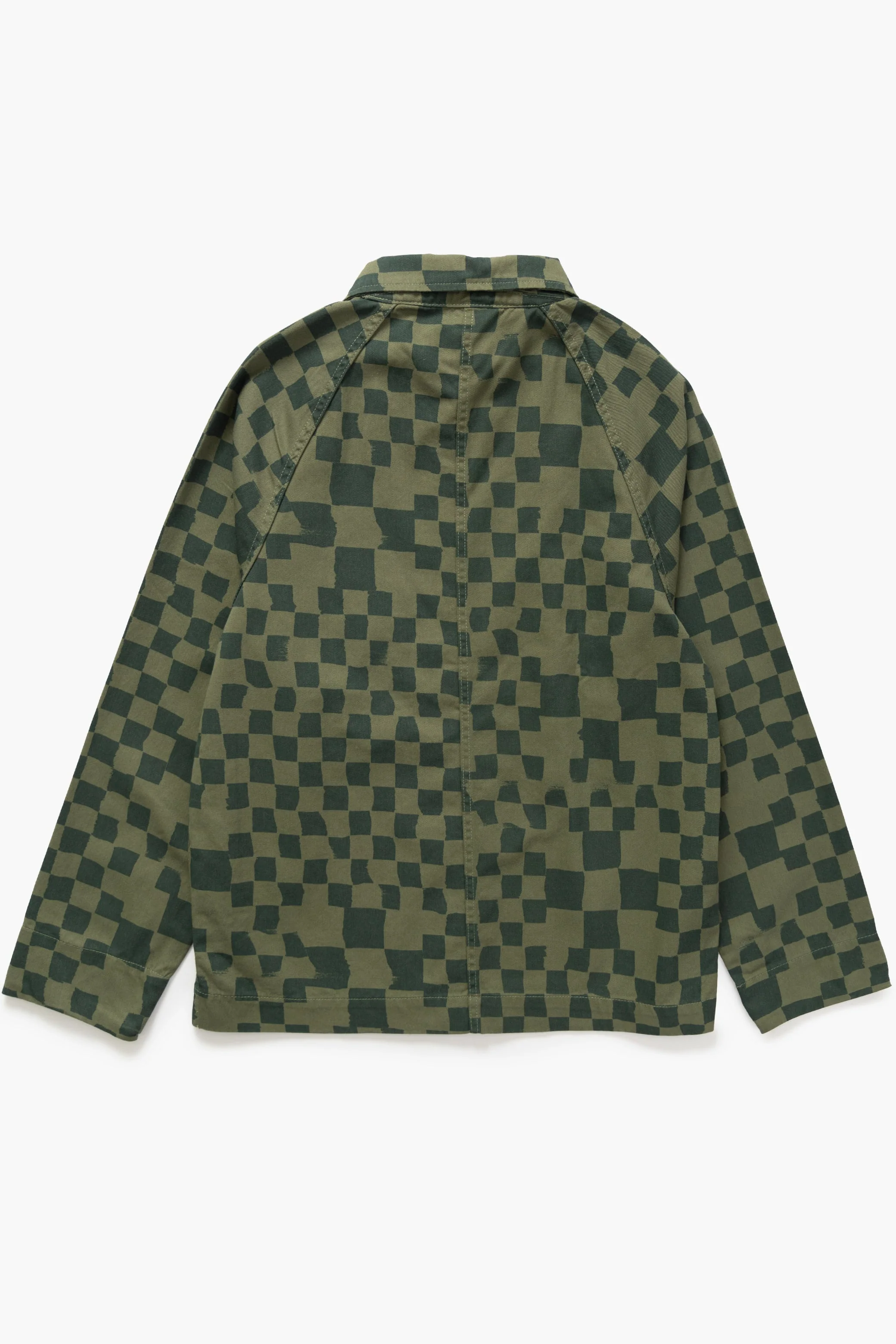 Service Works - Drill Printed Front Of House Jacket - Olive Checker - Image 7