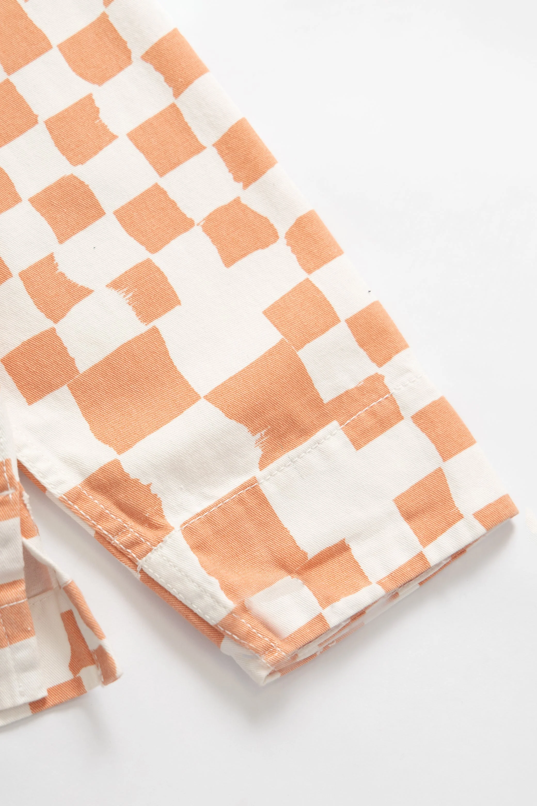 Service Works - Drill Printed Front Of House Jacket - Salmon Checker - Image 5