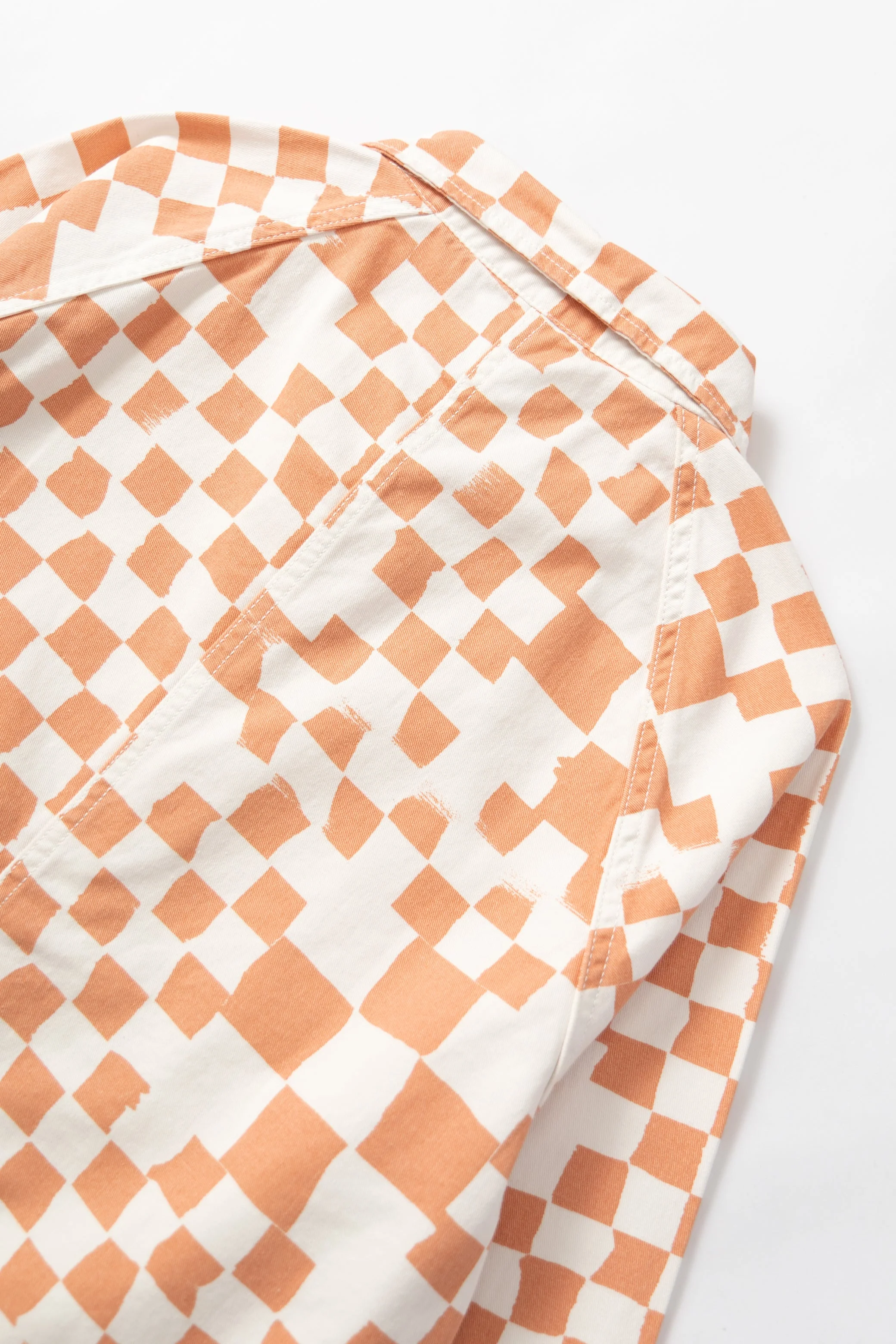 Service Works - Drill Printed Front Of House Jacket - Salmon Checker - Image 6
