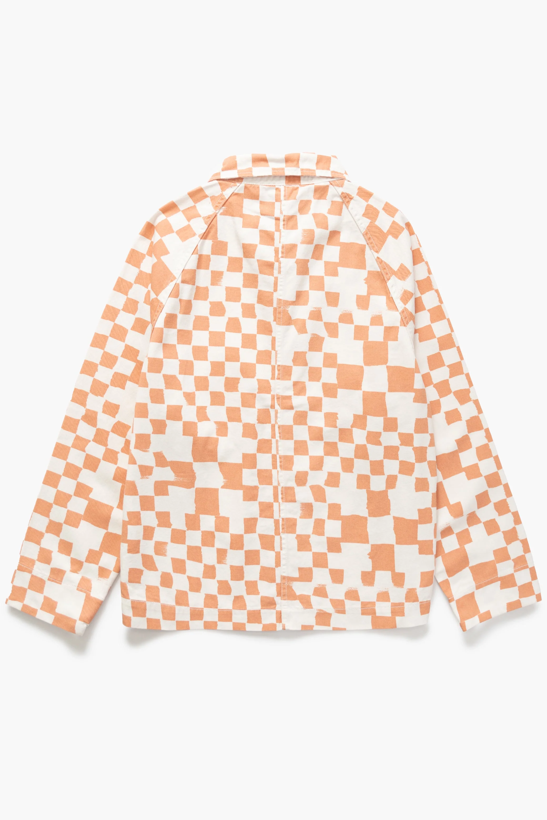 Service Works - Drill Printed Front Of House Jacket - Salmon Checker - Image 7