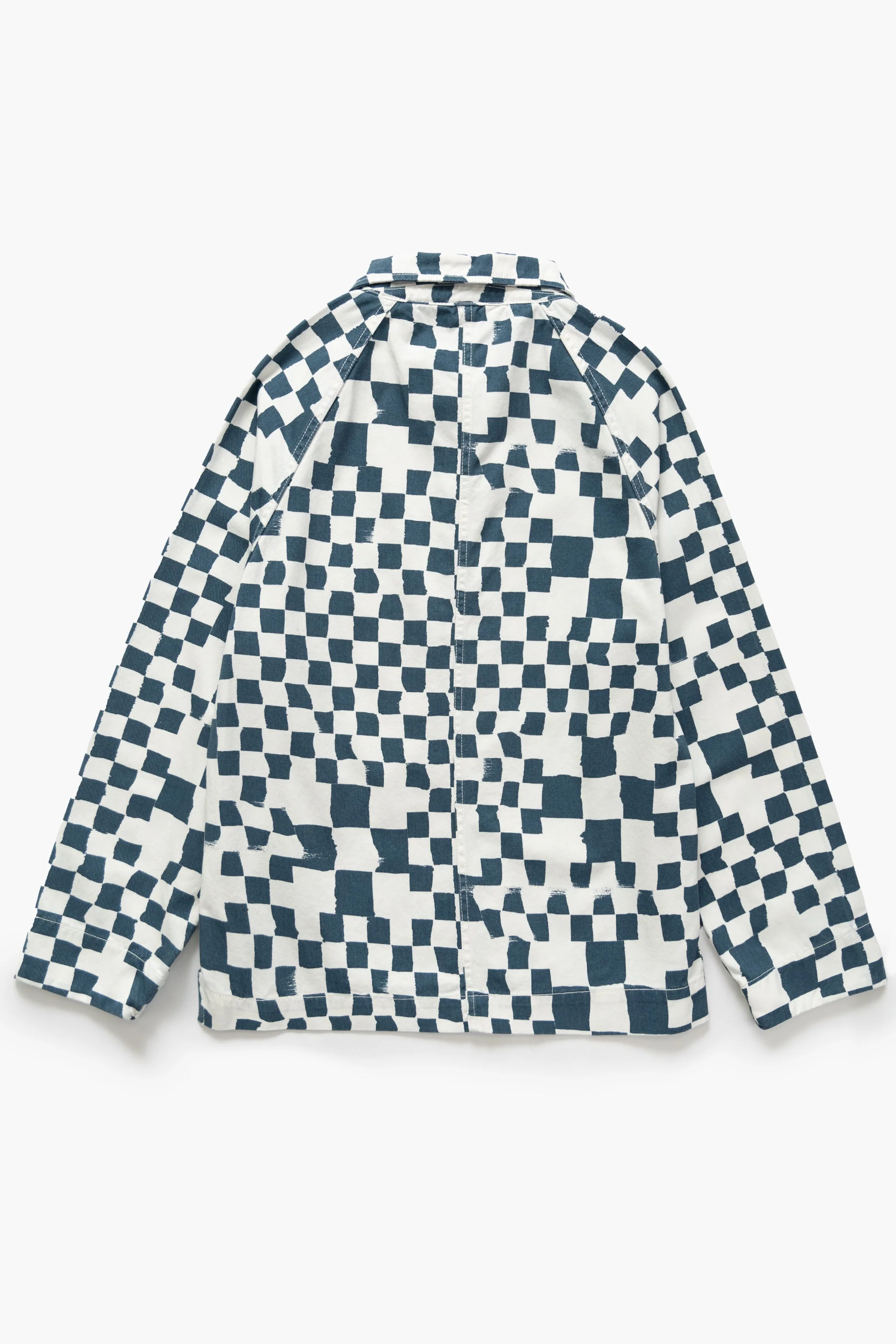 Service Works - Drill Printed Front Of House Jacket - Teal Checker - Image 7