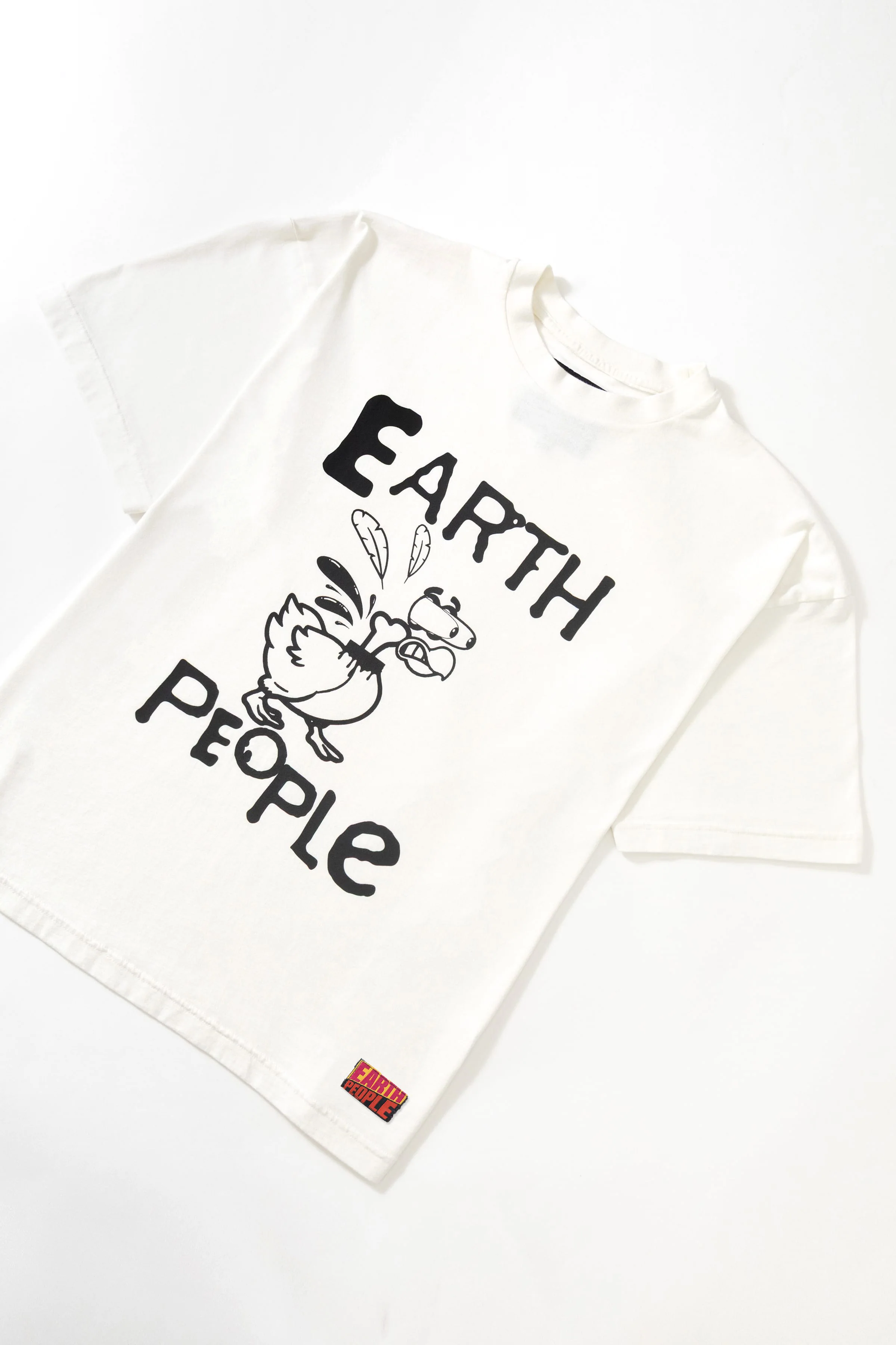 Earth People - Headless Chicken Tee - Off White - Image 3
