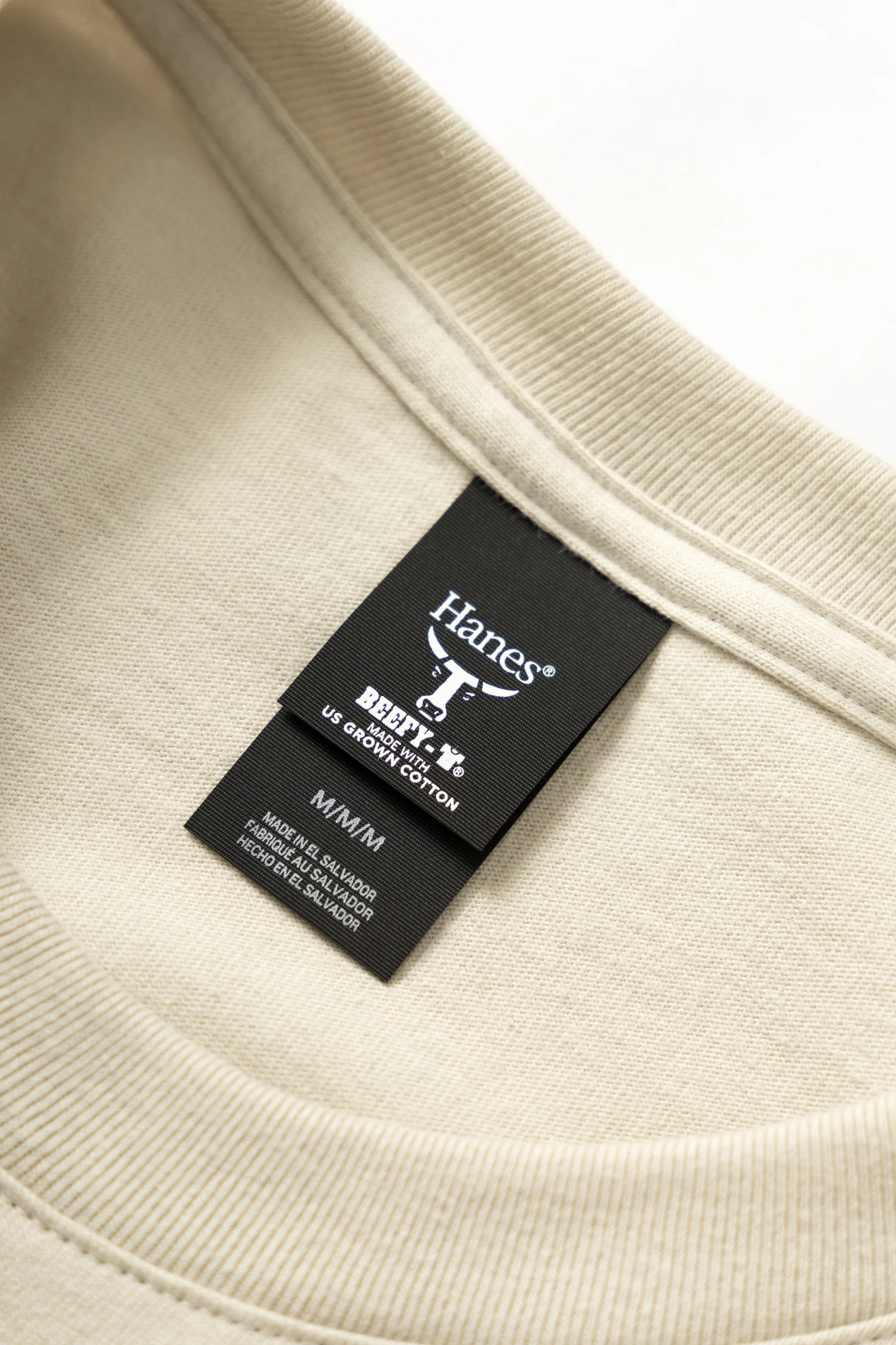 Hanes - Oversized Beefy-T 6oz T-Shirt - Sand - Image 5
