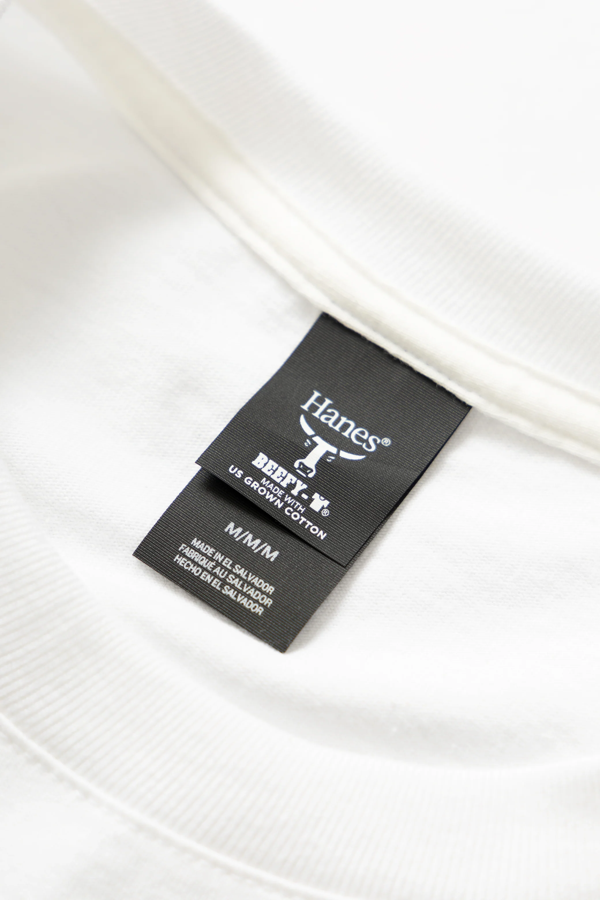 Hanes - Oversized Beefy-T 6oz T-Shirt - White - Image 4