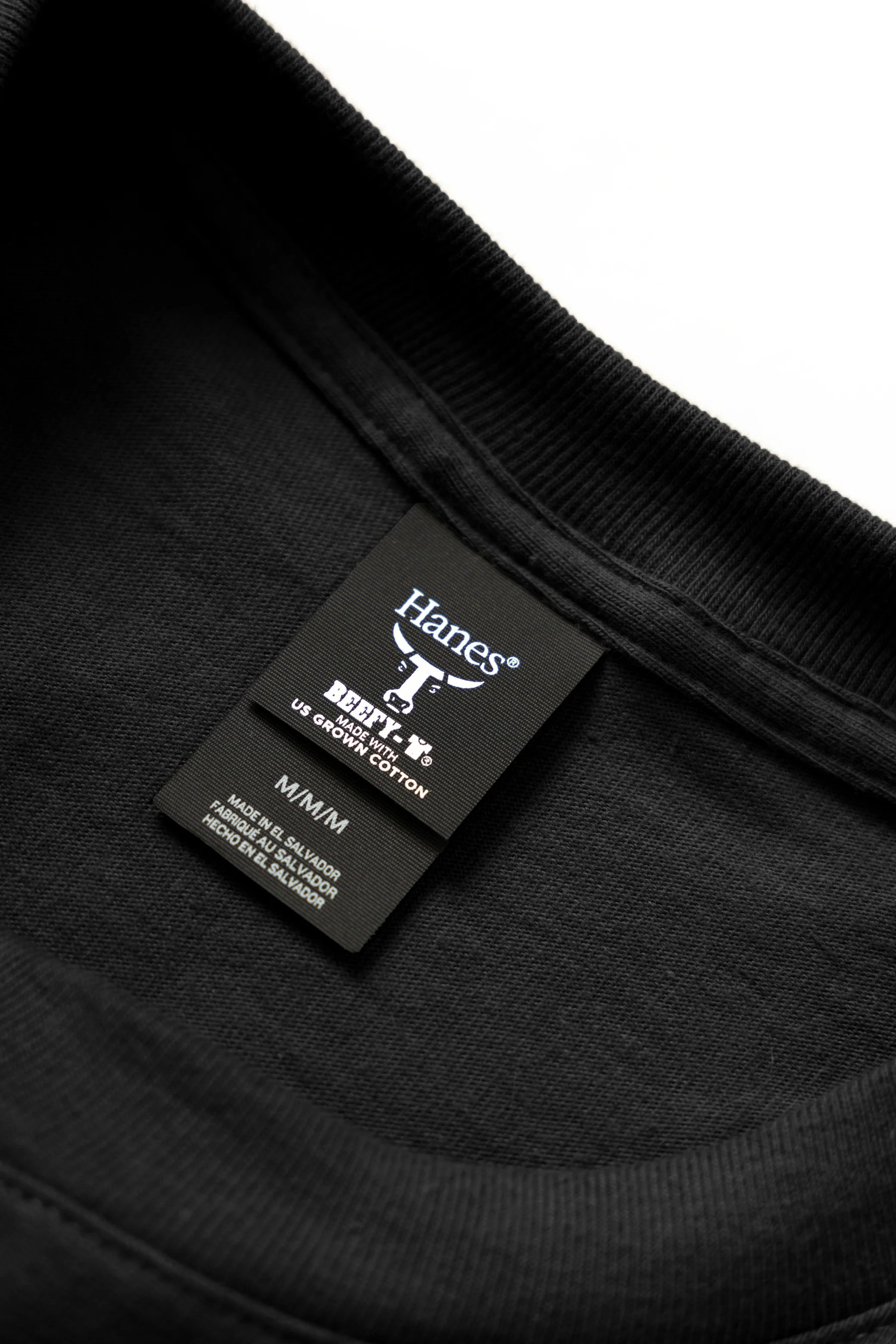 Hanes - Oversized Beefy-T 6oz T-Shirt - Black - Image 2
