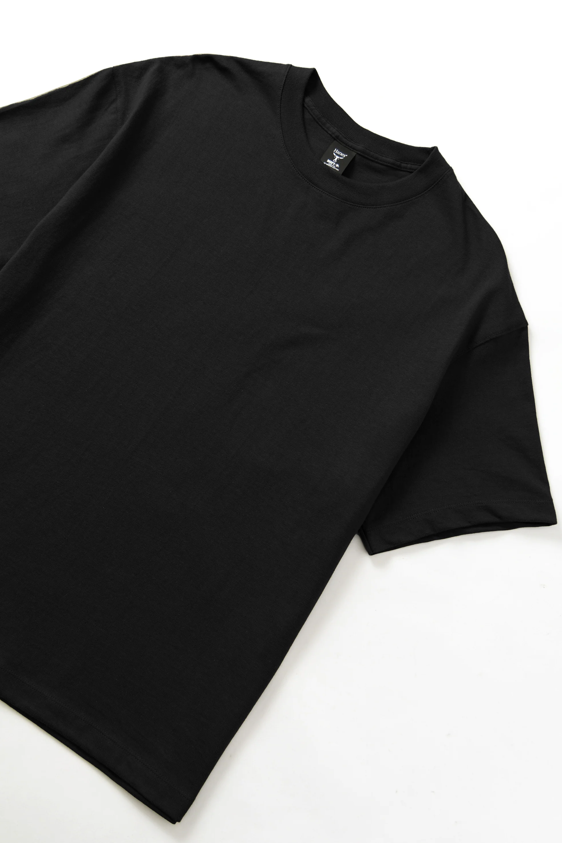 Hanes - Oversized Beefy-T 6oz T-Shirt - Black - Image 3
