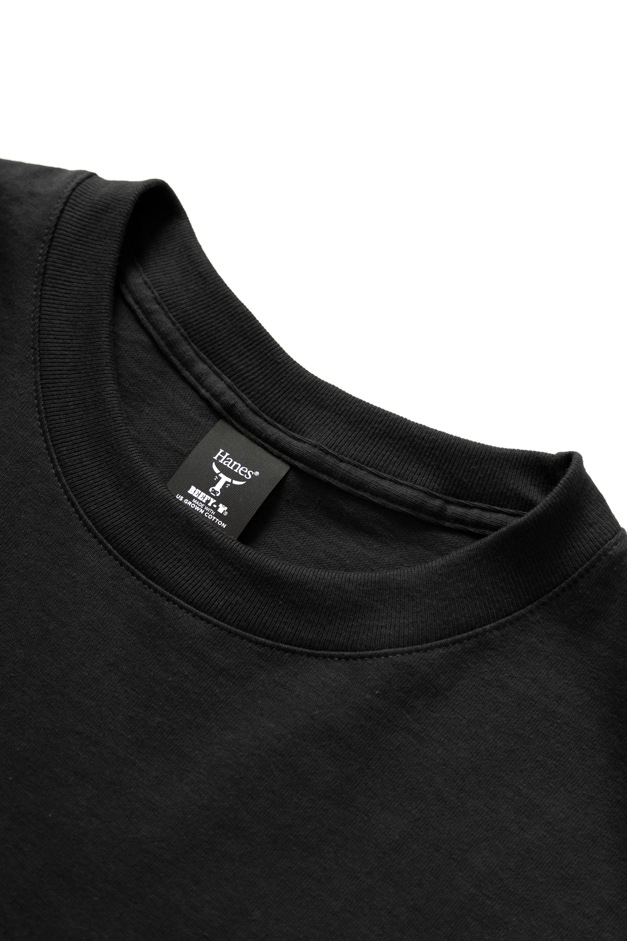 Hanes - Oversized Beefy-T 6oz T-Shirt - Black - Image 4