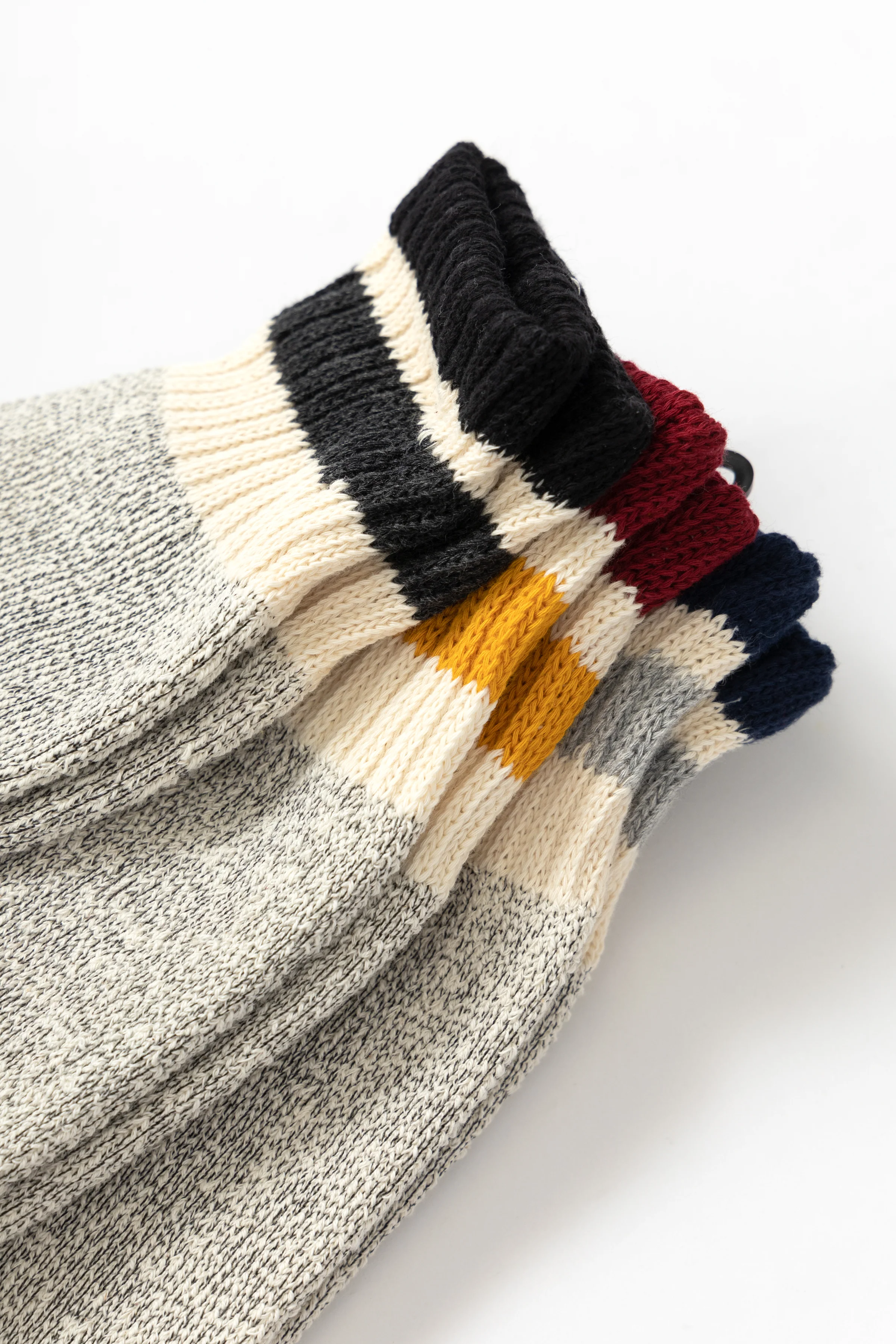 Healthknit - 3 Pack Crew Socks - Grey Multi Stripe - Image 4