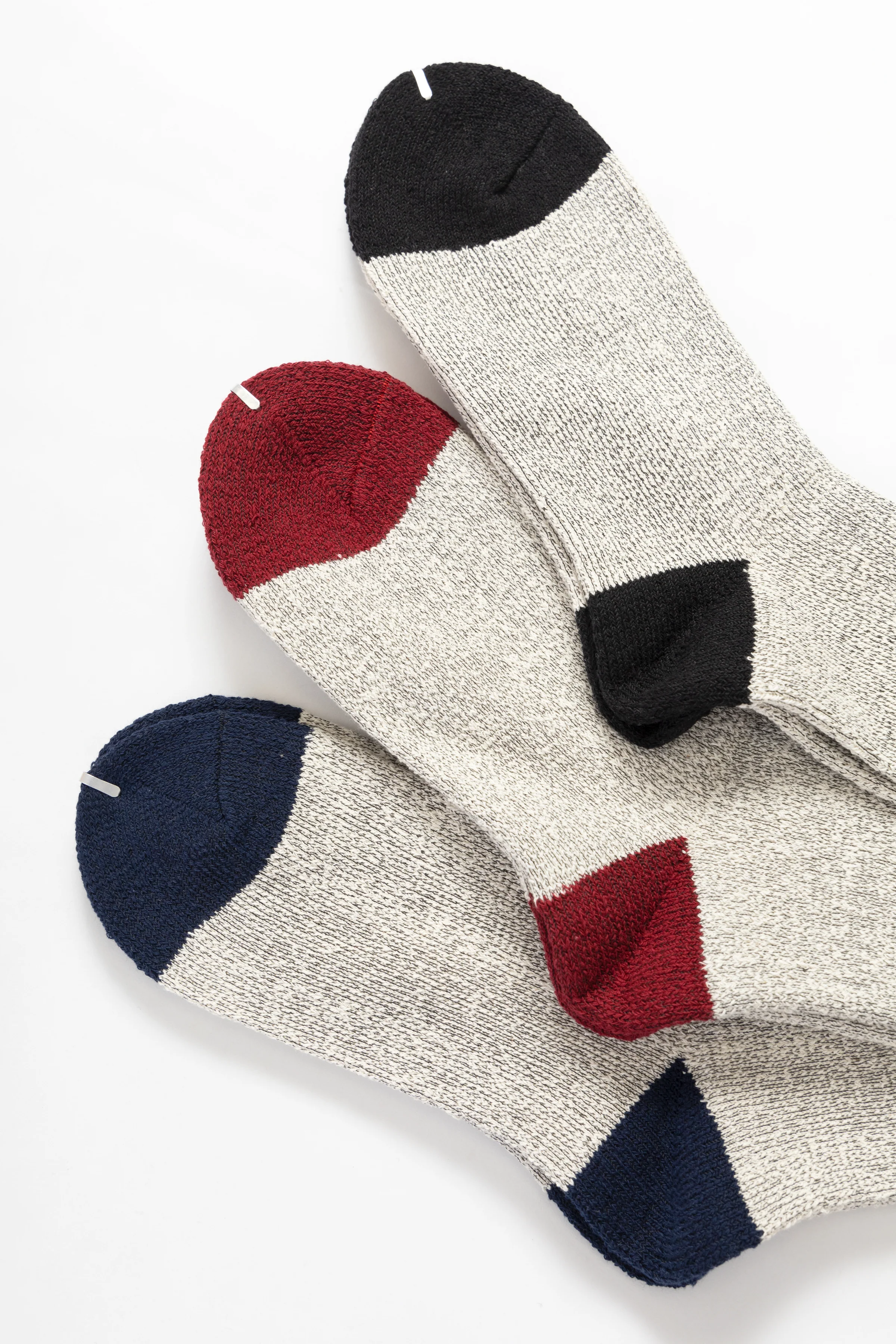 Healthknit - 3 Pack Crew Socks - Grey Multi Stripe - Image 6
