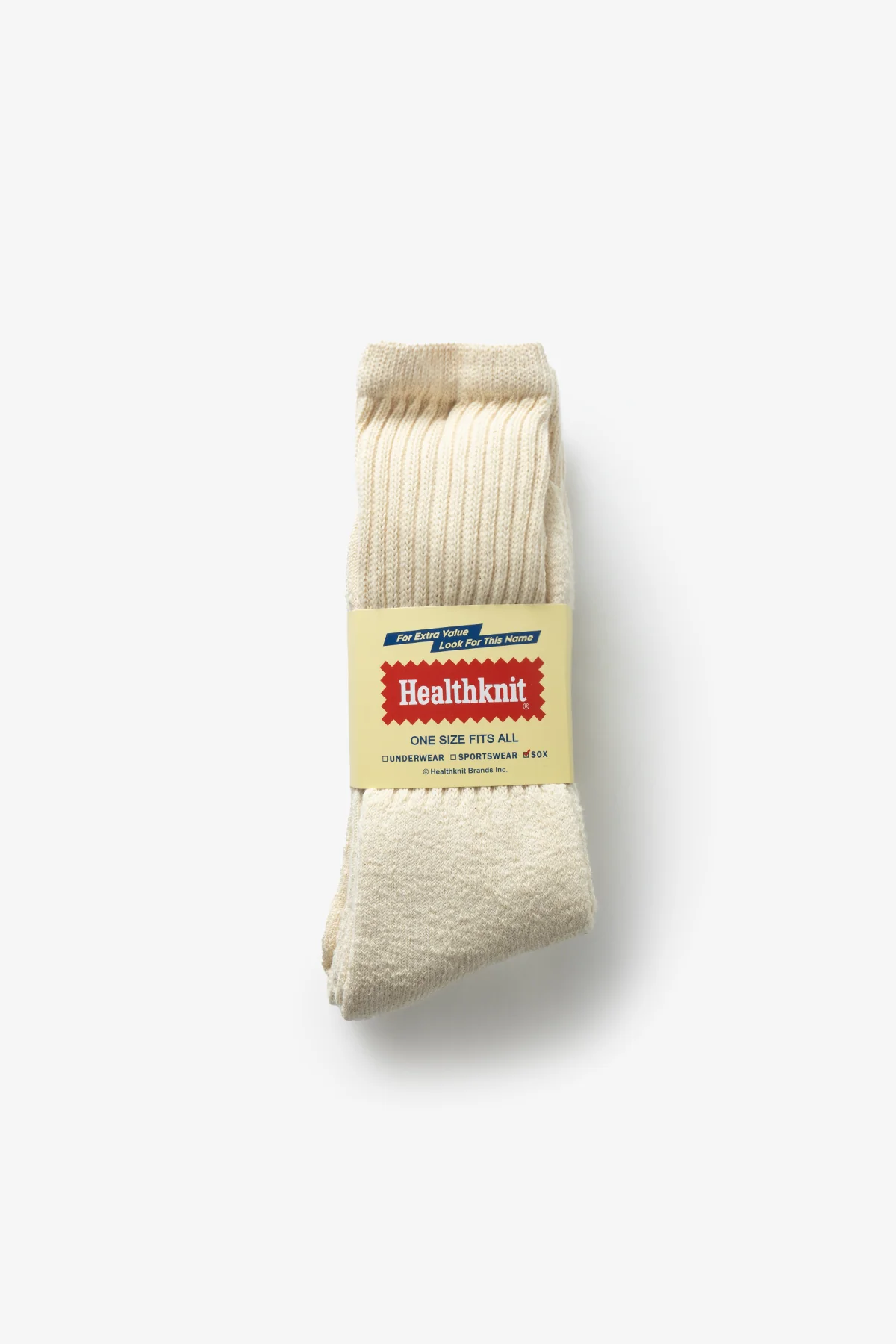 Healthknit - 3 Pack Crew Socks - Off-White