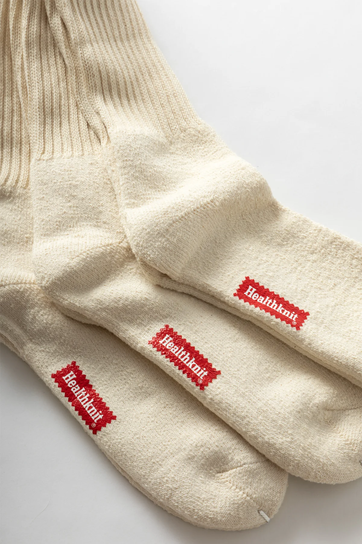 Healthknit - 3 Pack Crew Socks - Off-White - Image 6