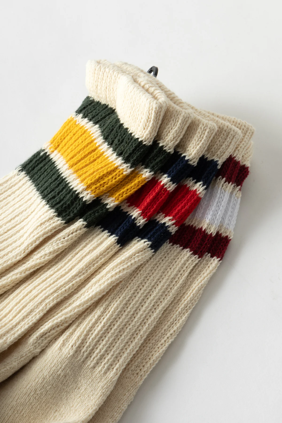Healthknit - 3 Pack Crew Socks - Off-White Multi Stripe - Image 3