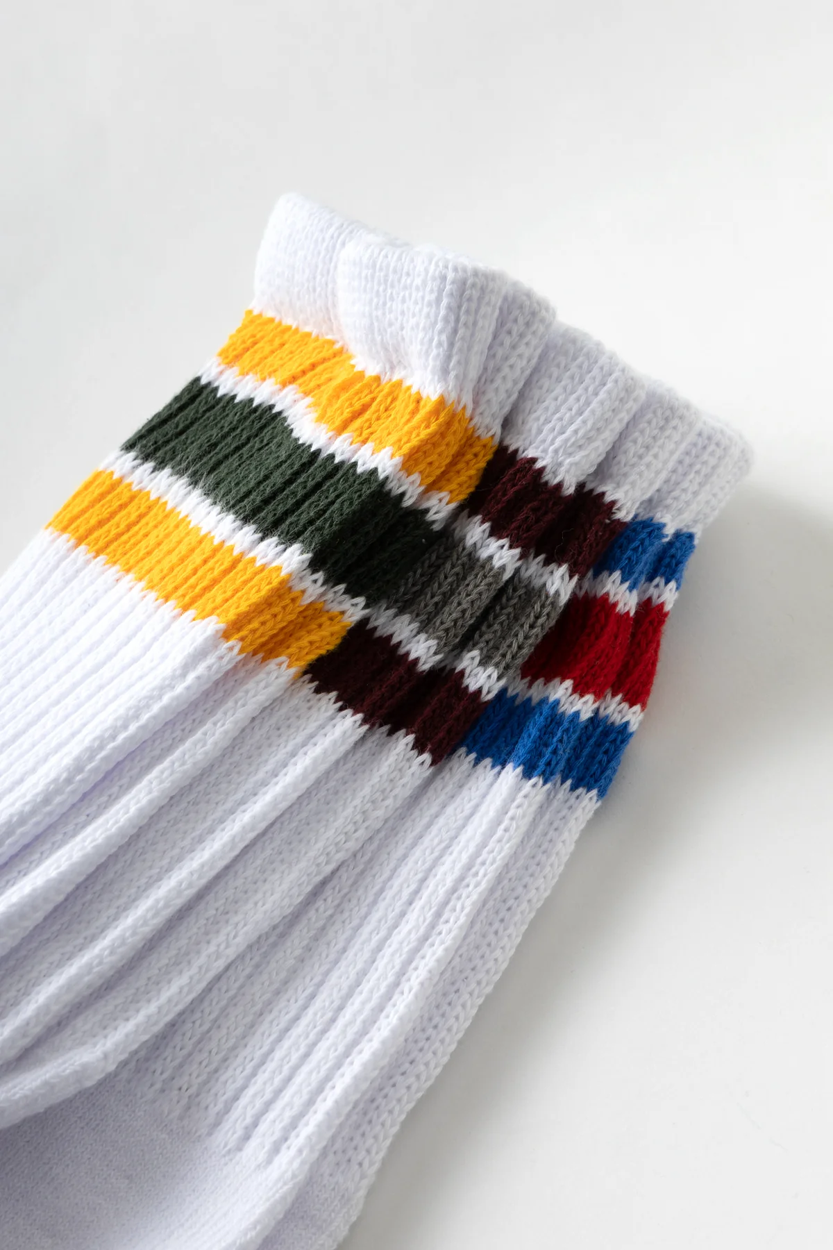 Healthknit - 3 Pack Crew Socks - White Multi Stripe - Image 3