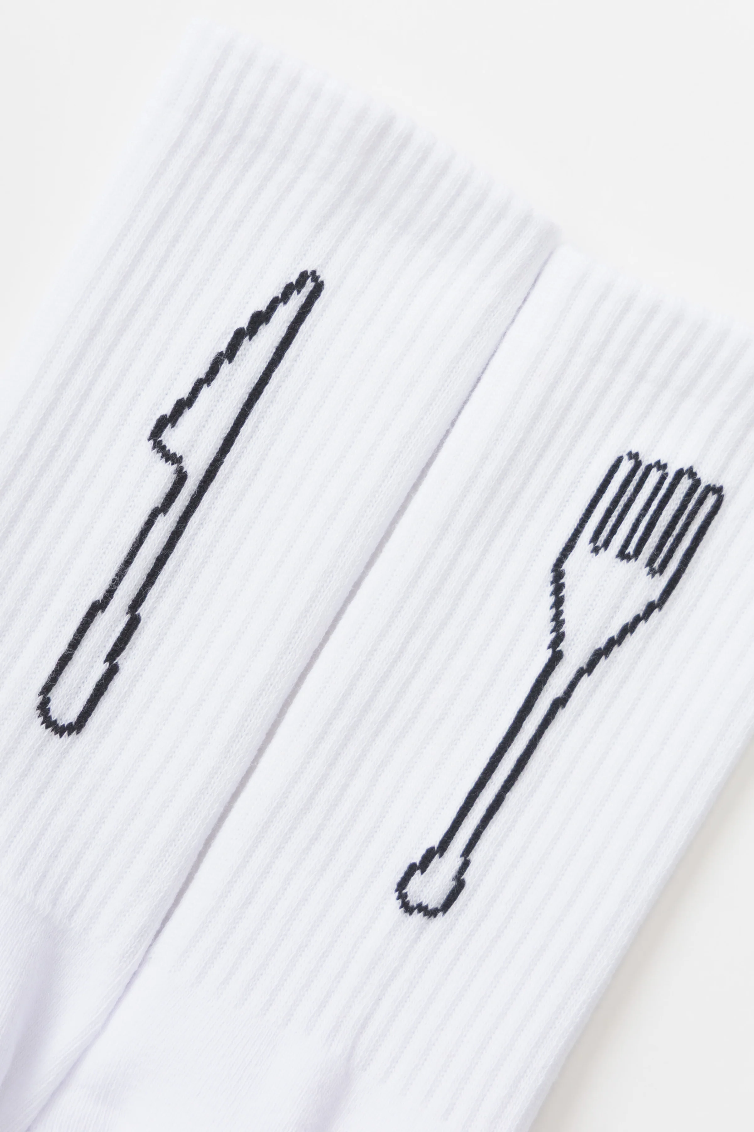 Service Works - Knife & Fork Socks - White - Image 2