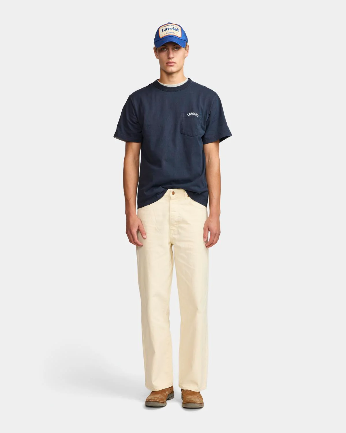 Larriet - Lasso Pocket Tee - Used Navy - Image 2