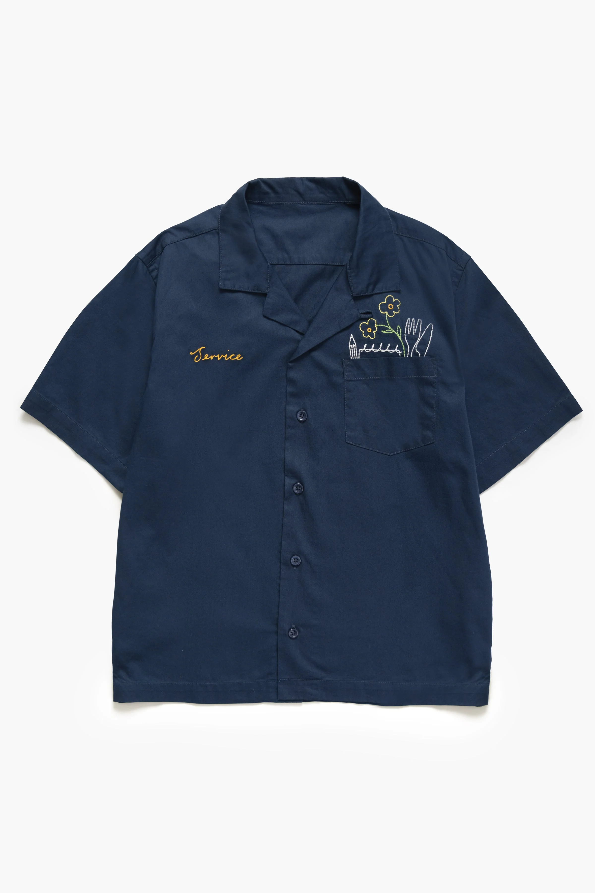 Service Works - Light Twill Necessities Short Sleeve Shirt - Navy