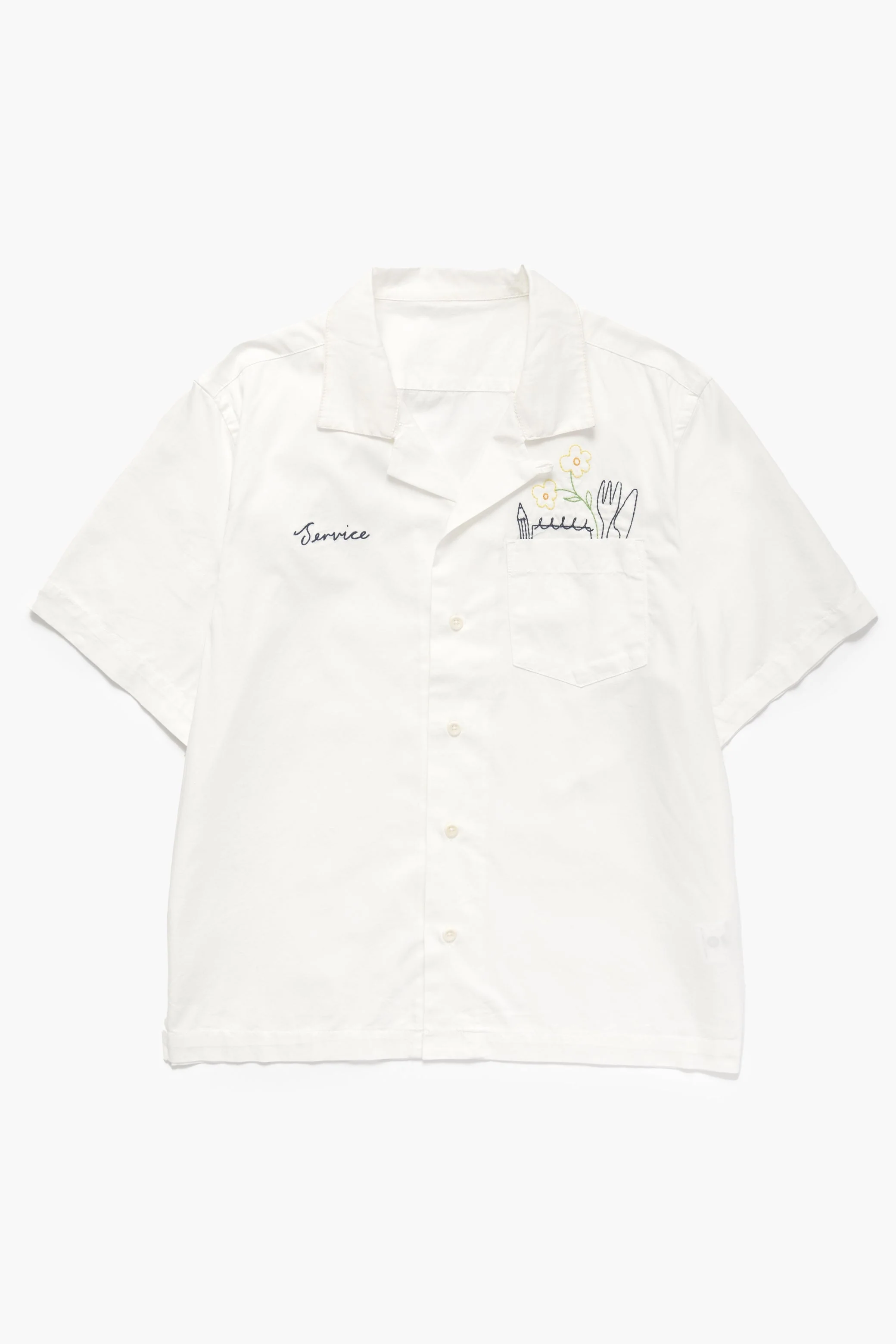 Service Works - Light Twill Necessities Short Sleeve Shirt - Off White