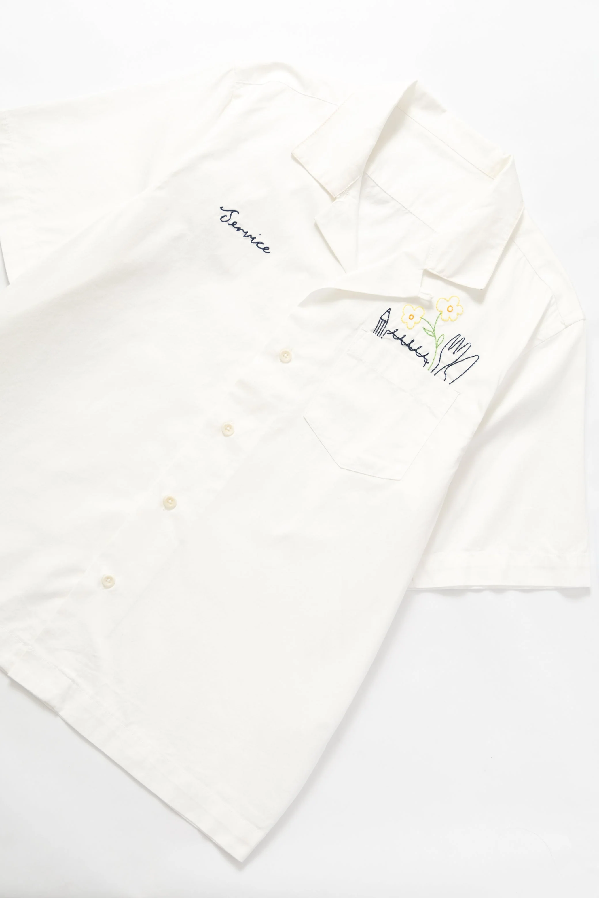 Service Works - Light Twill Necessities Short Sleeve Shirt - Off White - Image 2