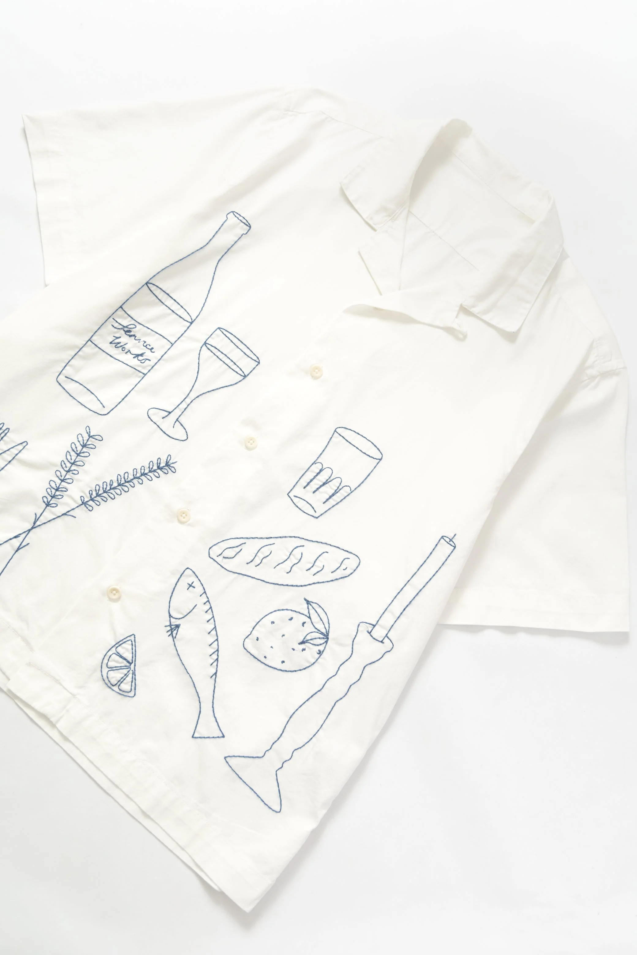 Service Works - Light Twill Picnic Short Sleeve Shirt - Off White - Image 2