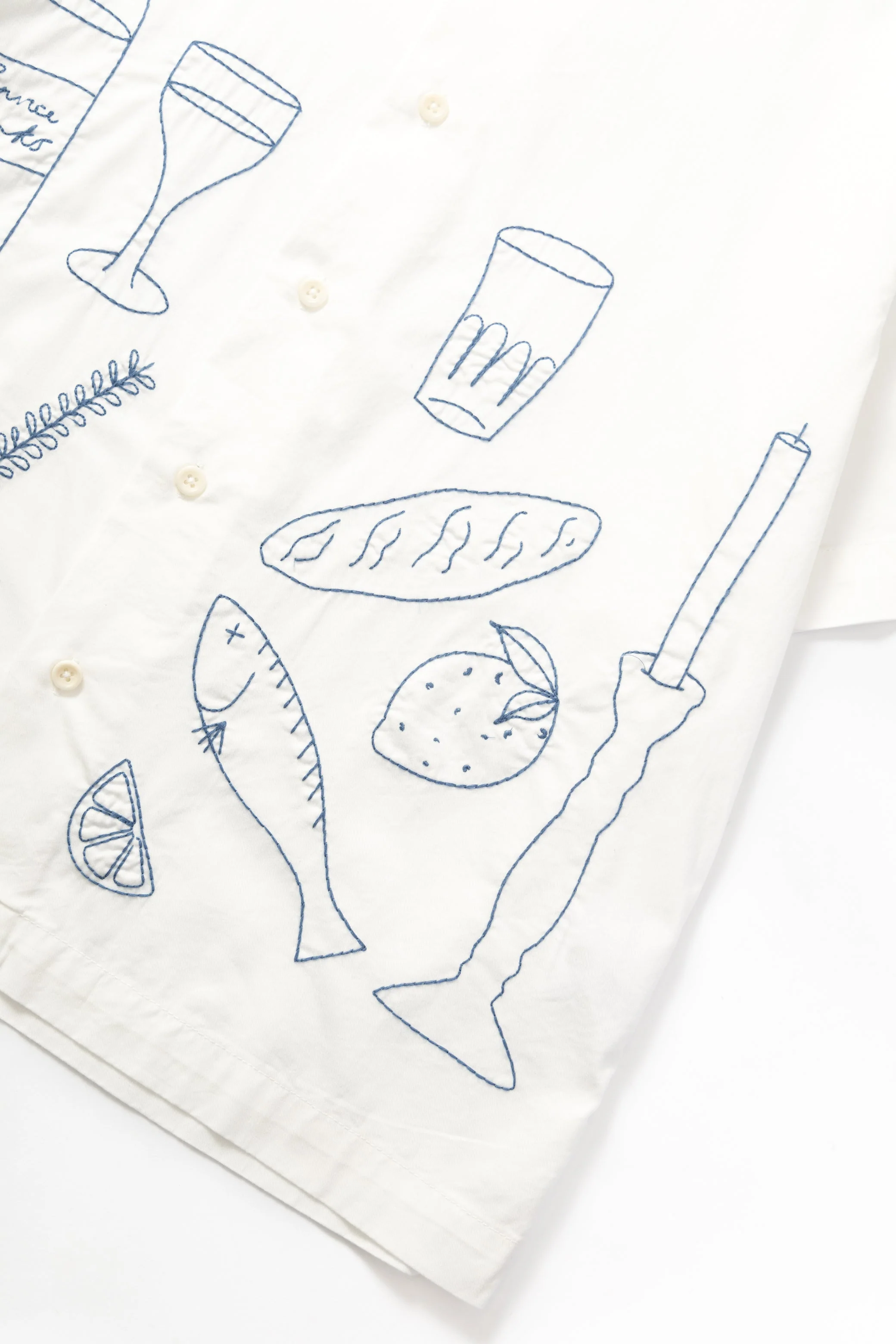 Service Works - Light Twill Picnic Short Sleeve Shirt - Off White - Image 4