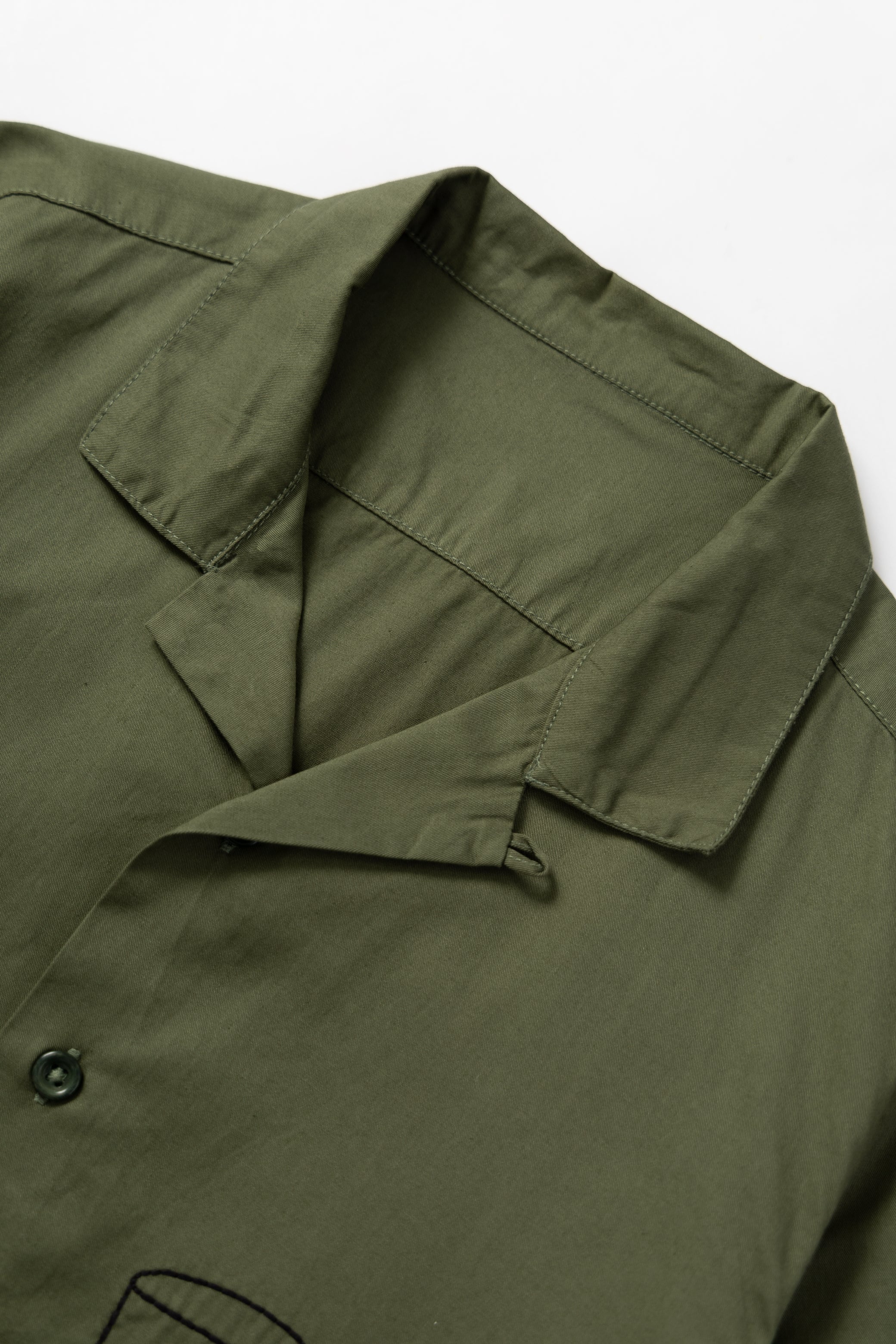 Service Works - Light Twill Picnic Short Sleeve Shirt - Olive - Image 3