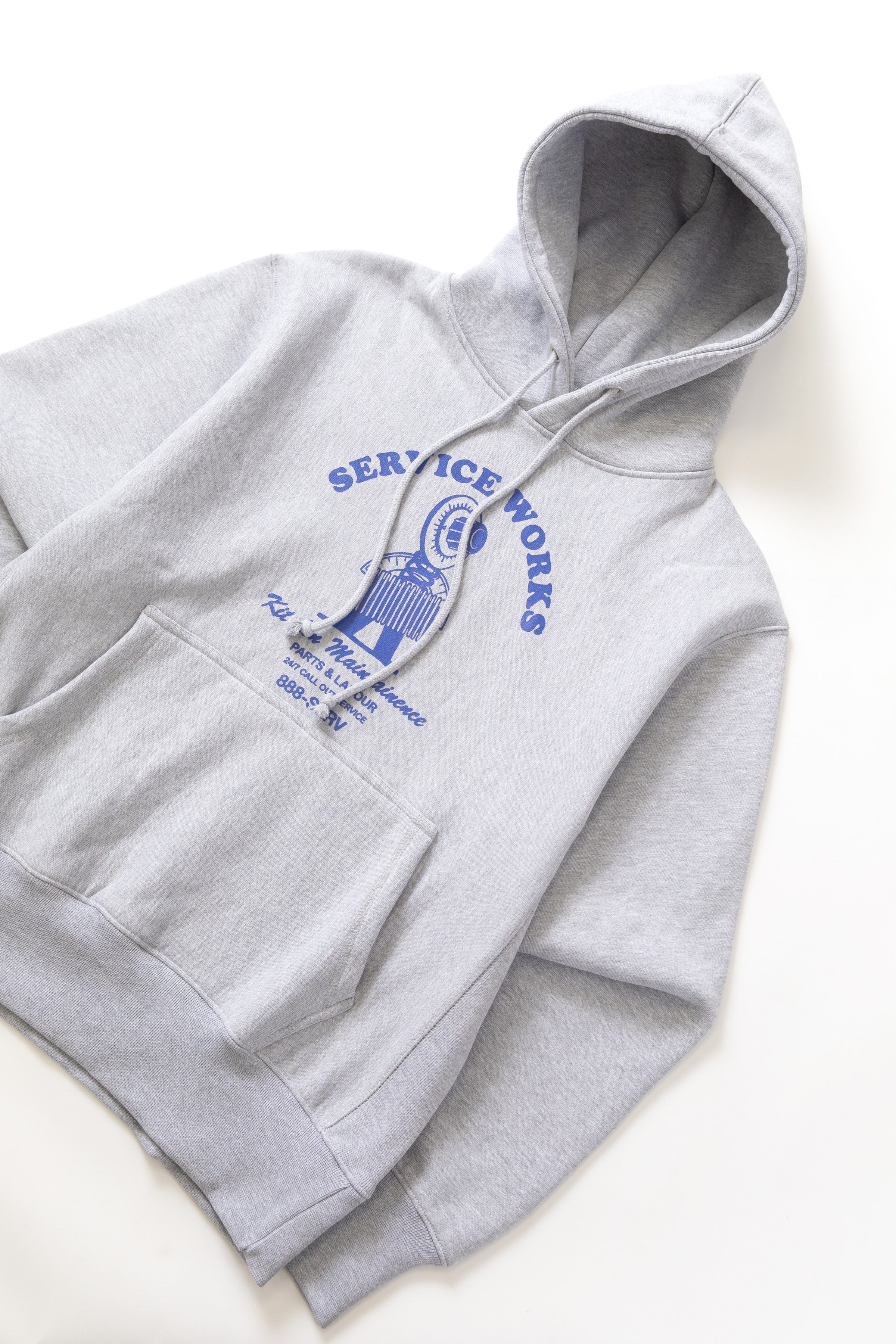 Service Works - Maintainence Hoodie - Heather Grey - Image 2
