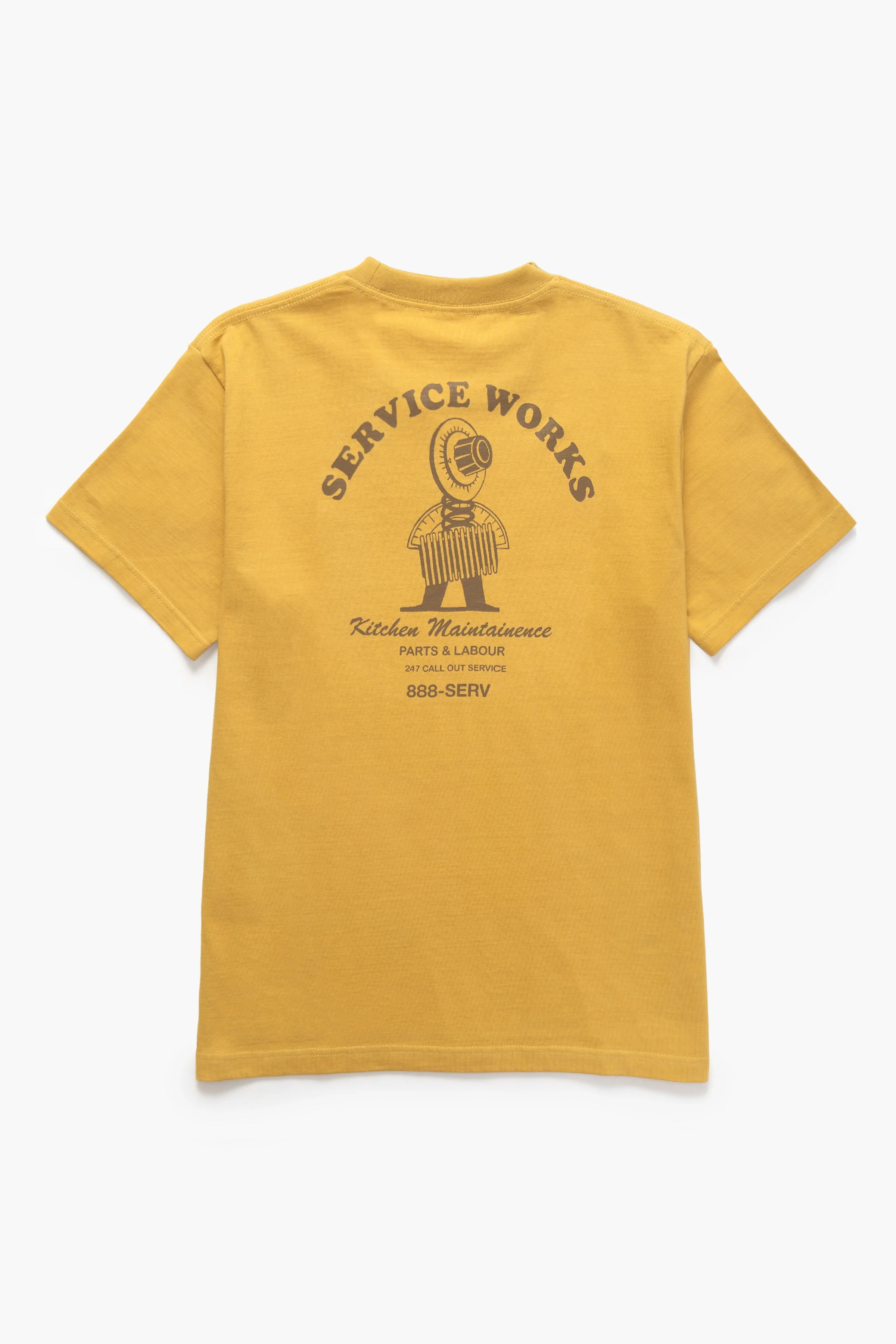 Service Works - Maintainence Tee - Mustard - Image 5