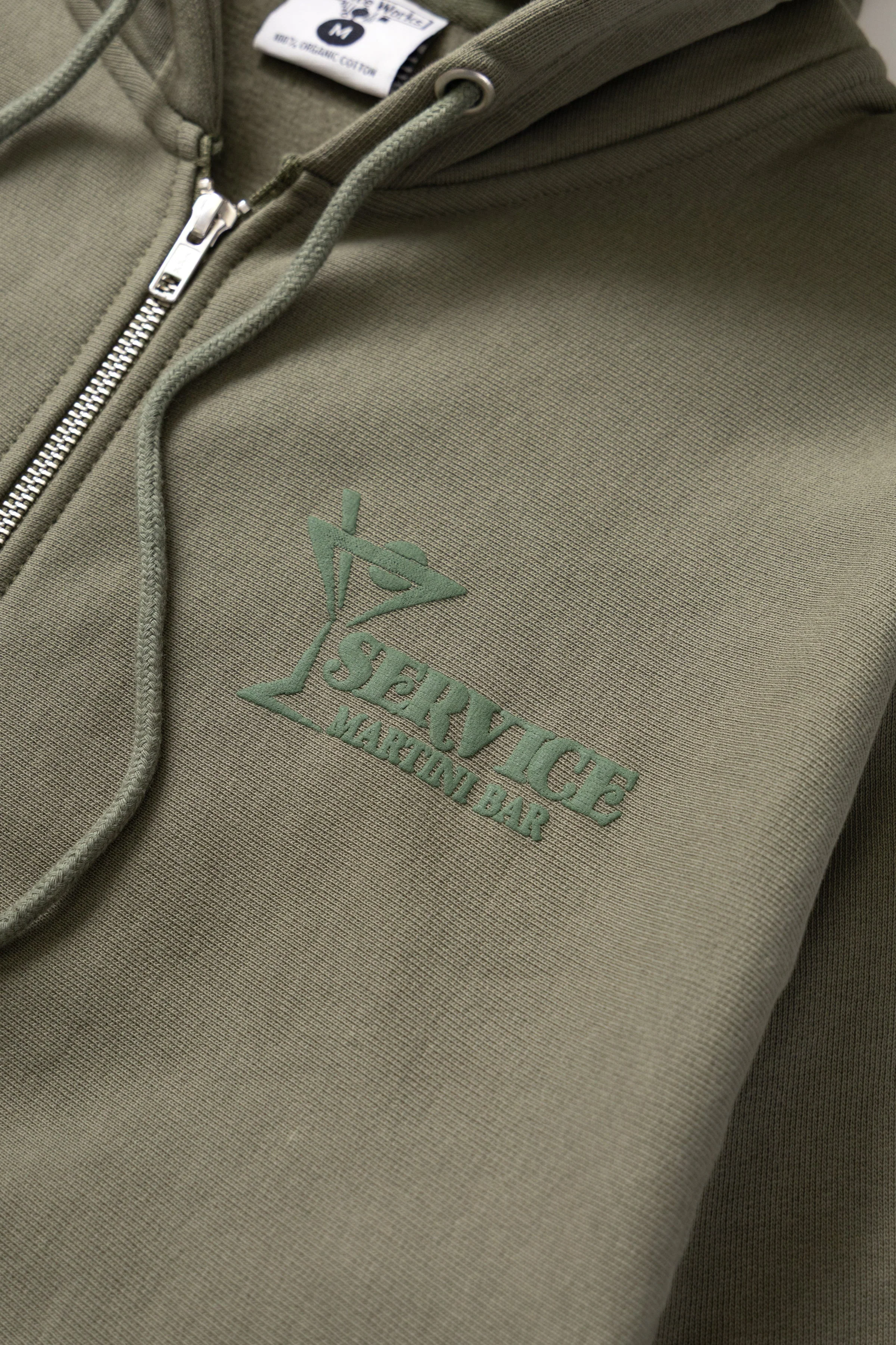 Service Works - Martini Zipper Hoodie - Olive - Image 3