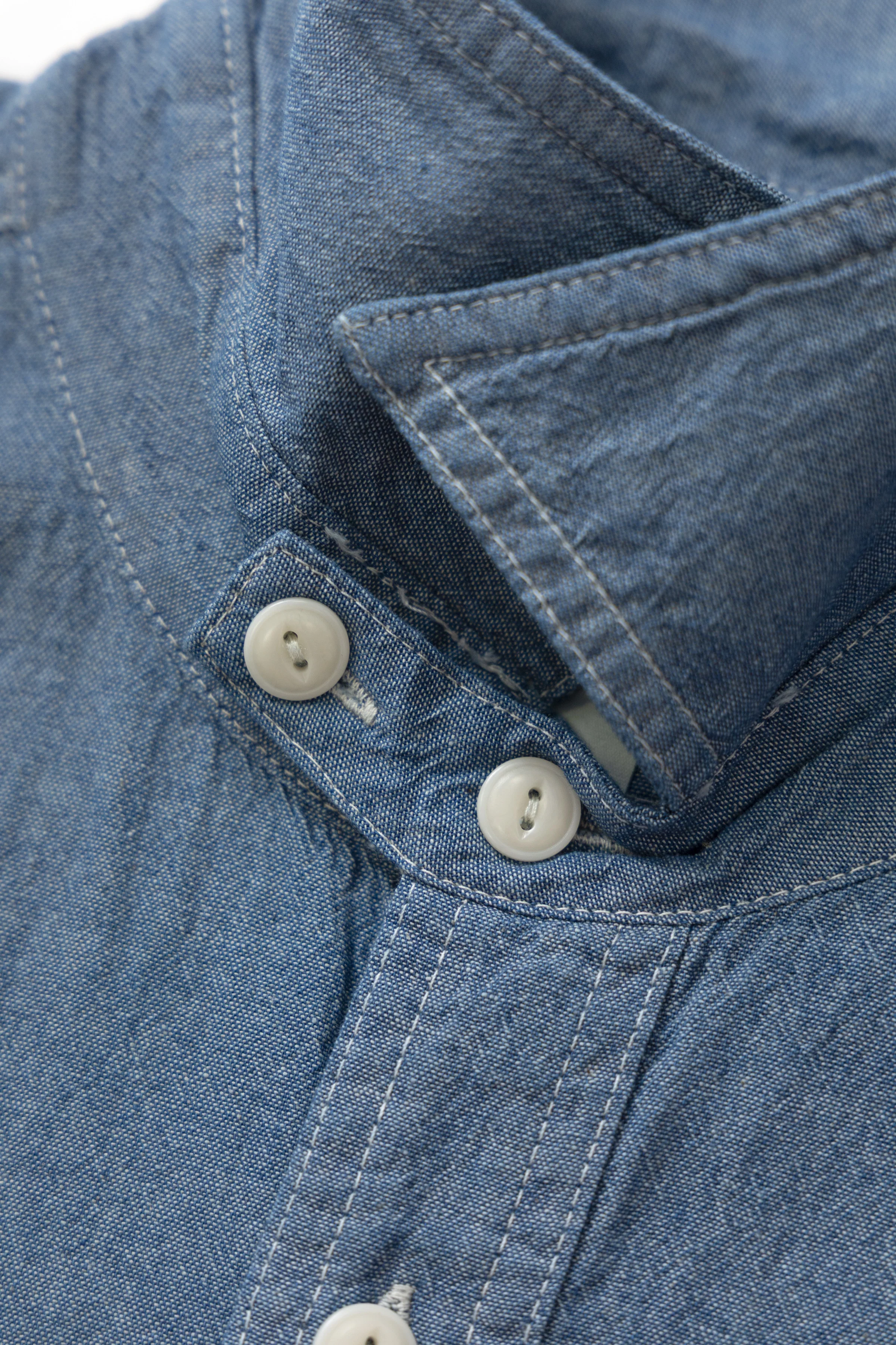 Non Stock MFG - Chambray Shirt - Light Wash - Image 3