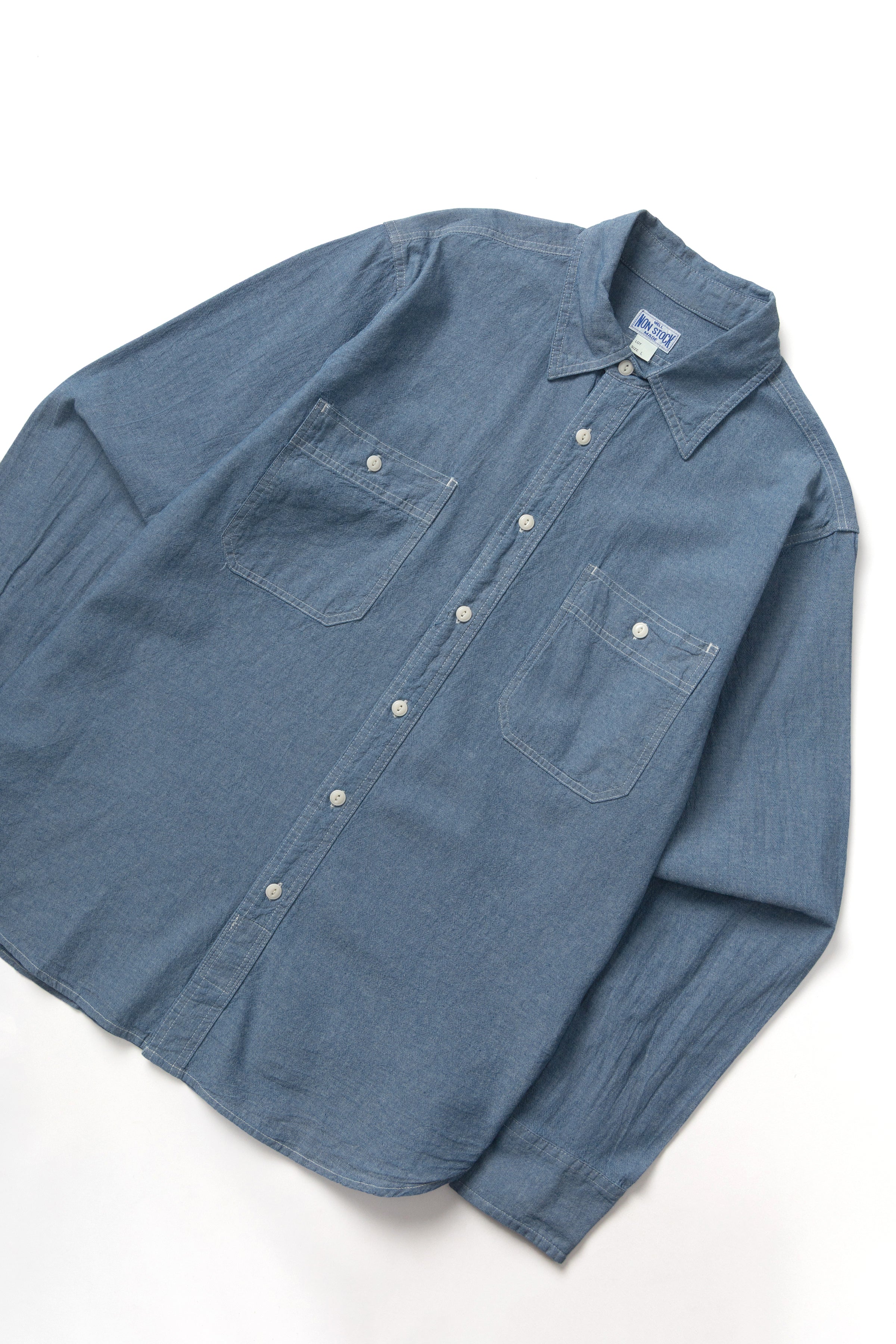 Non Stock MFG - Chambray Shirt - Light Wash - Image 4