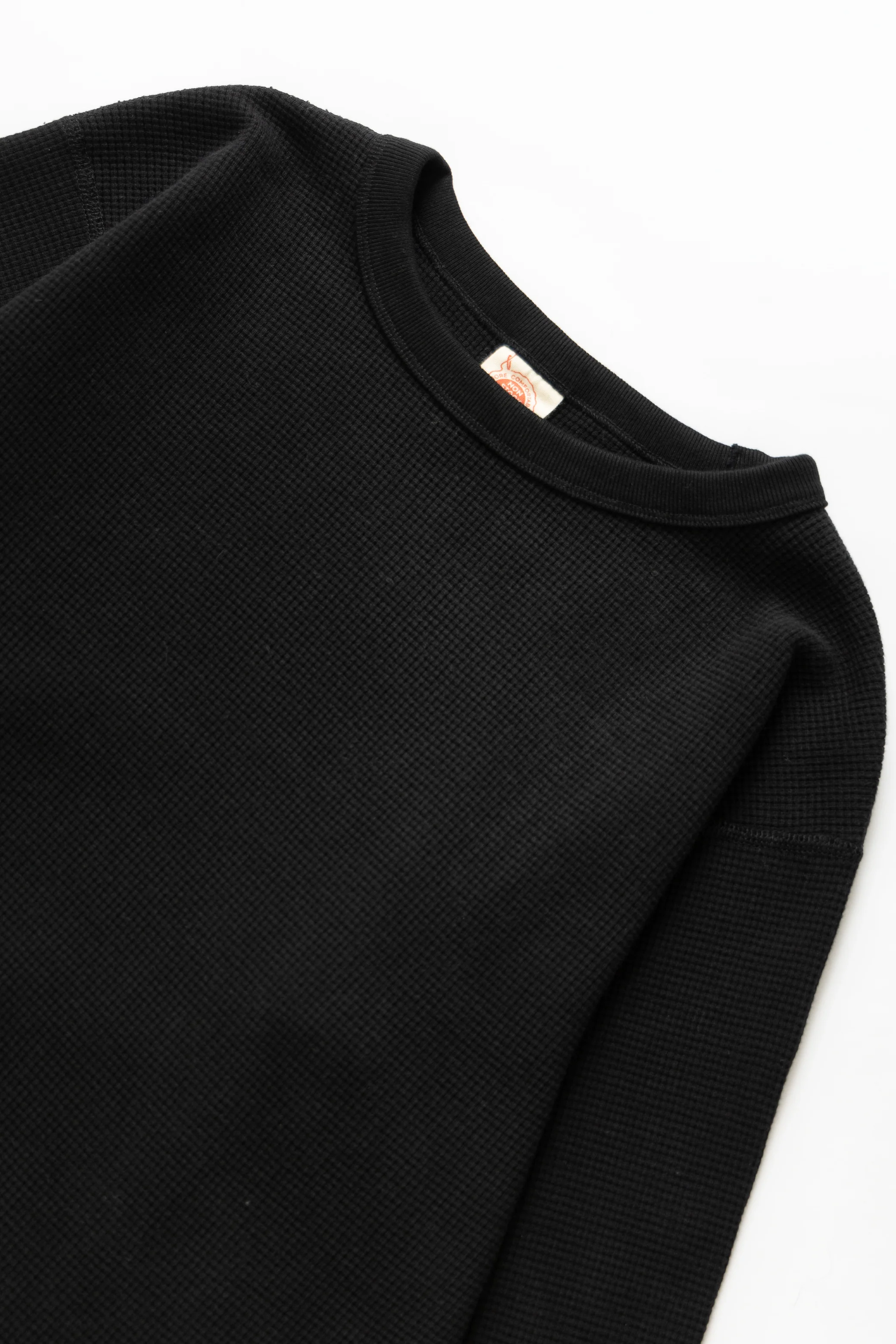 Non Stock MFG - Thermal Waffle Long Sleeve - Black - Image 3
