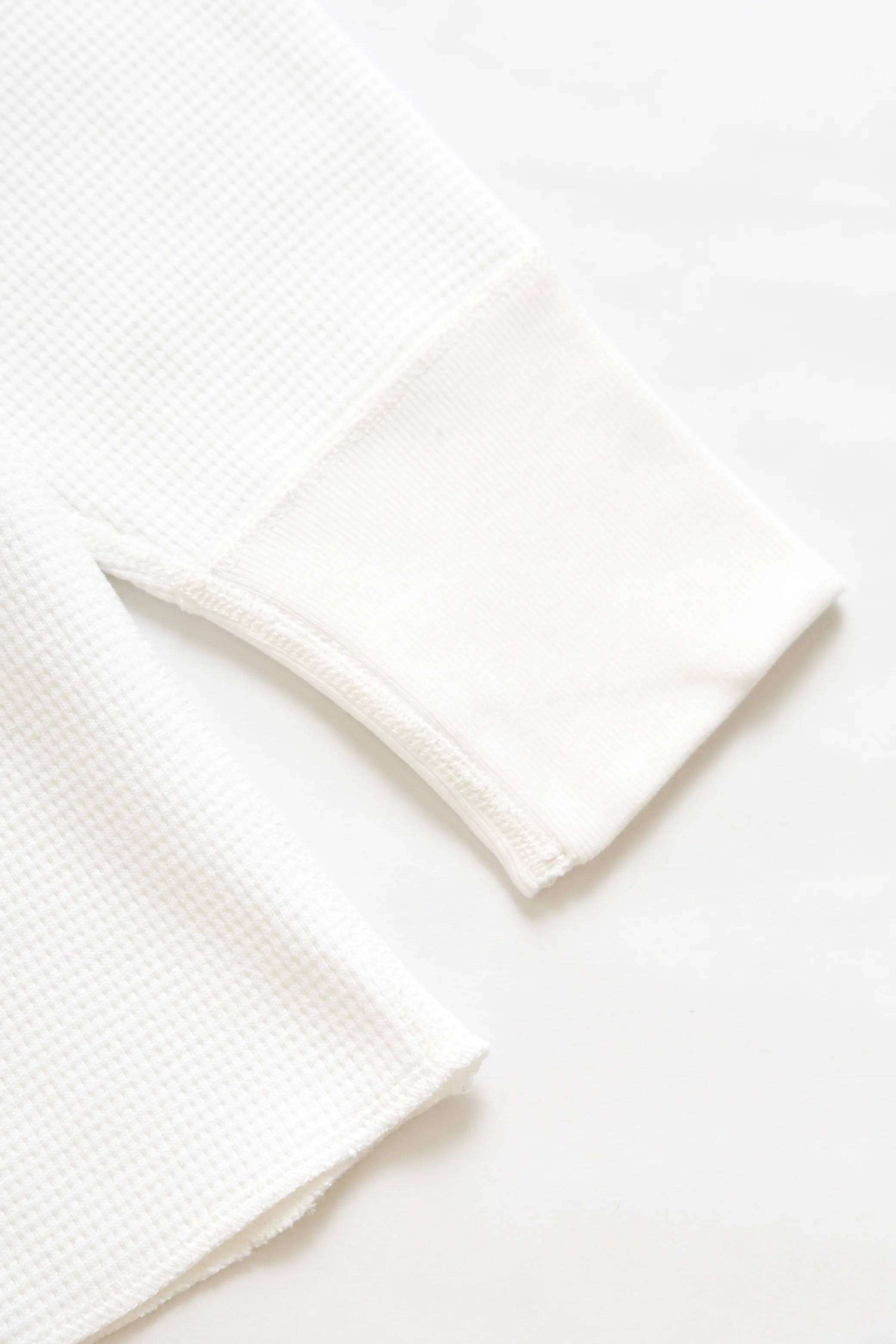 Non Stock MFG - Thermal Waffle Long Sleeve - White - Image 5