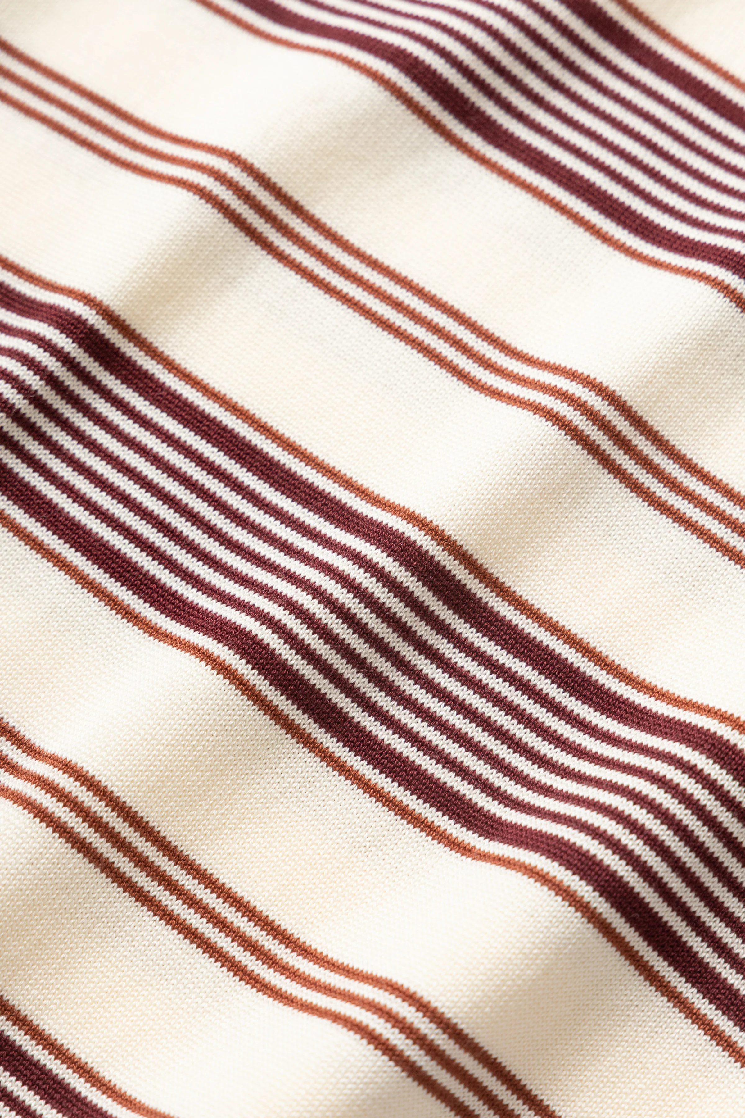 Okonkwo MFG - 50's Knitted Striped Shirt - Off White - Image 4