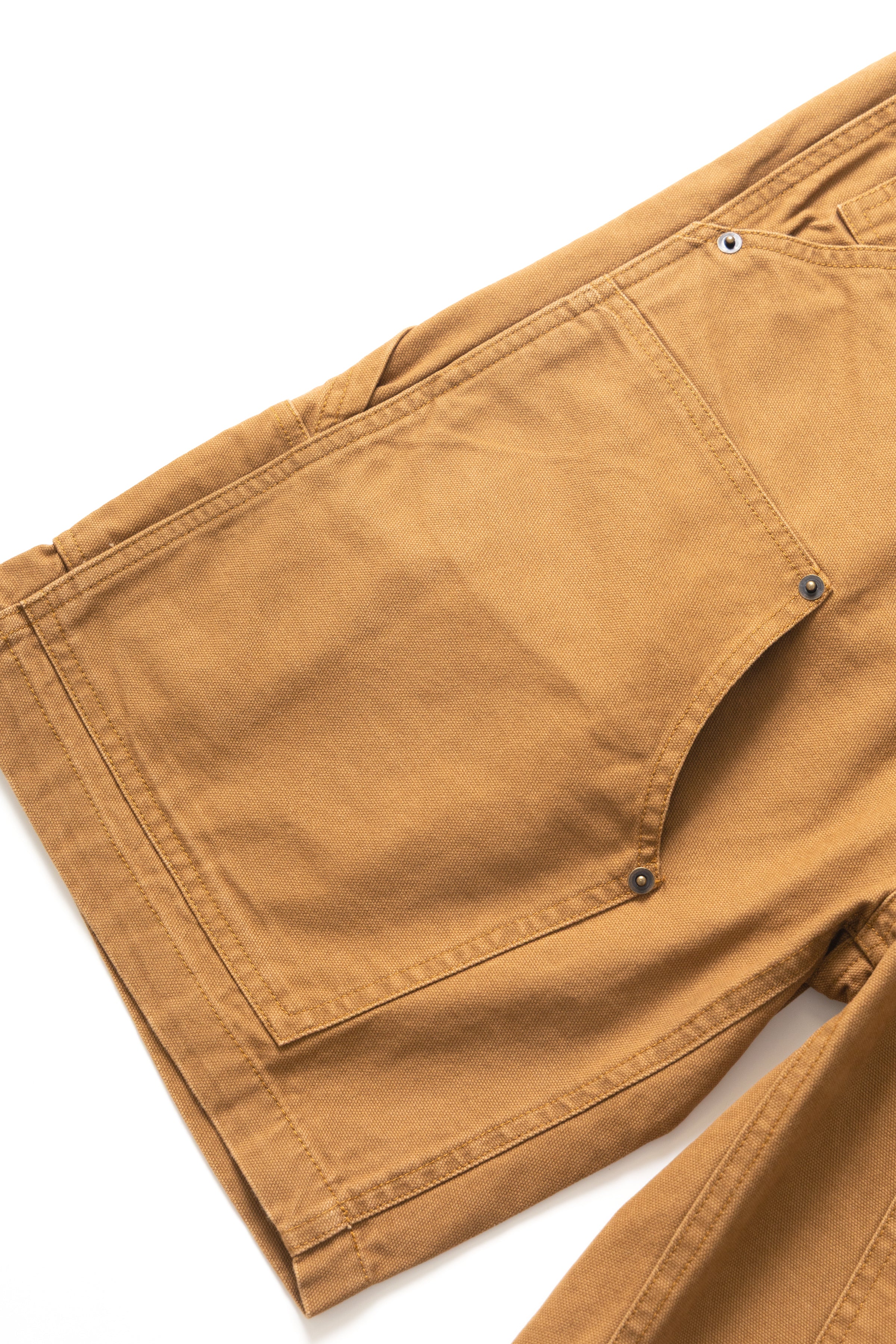 Okonkwo MFG - Aged Canvas Carpenter Shorts - Brown - Image 2