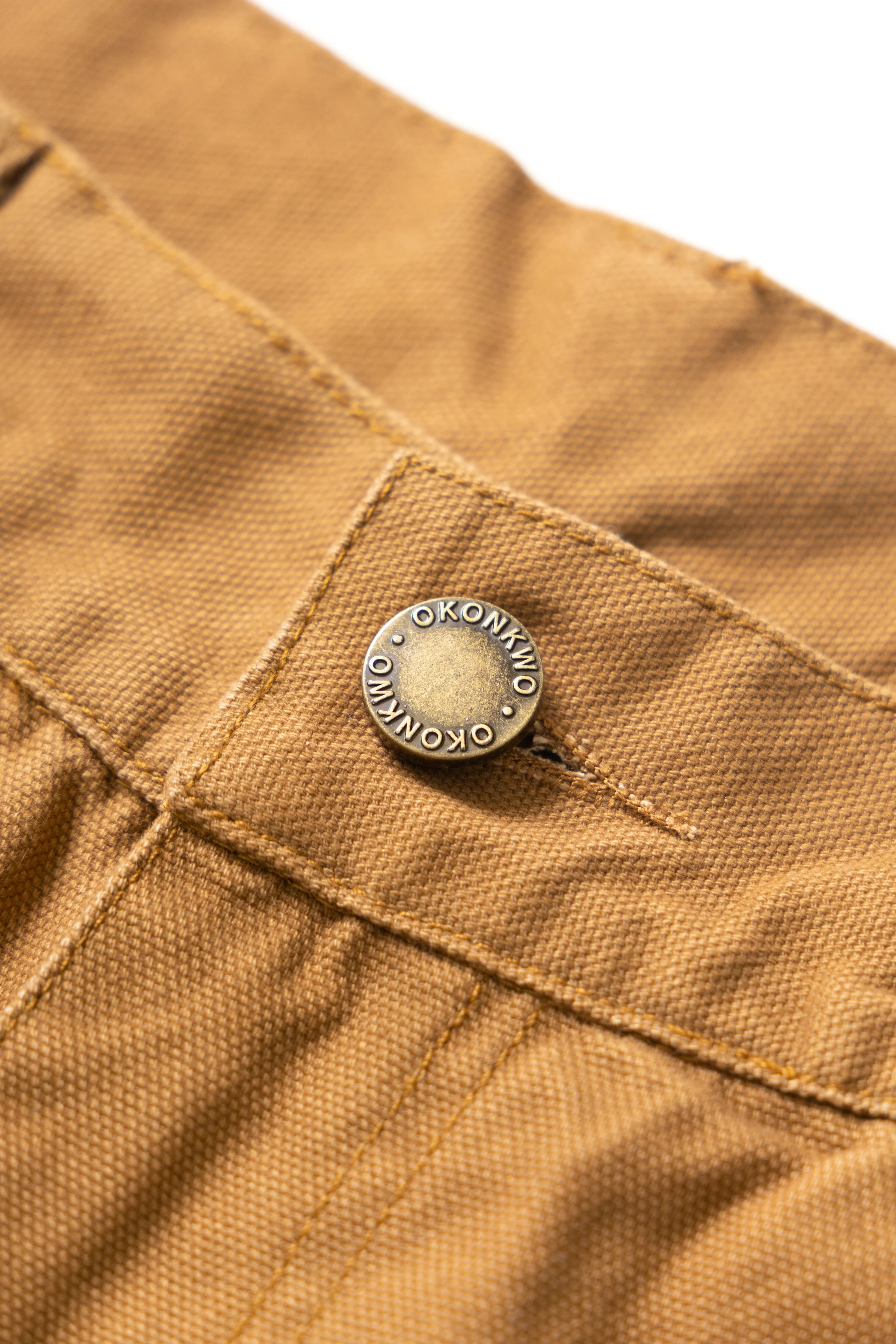 Okonkwo MFG - Aged Canvas Carpenter Shorts - Brown - Image 4