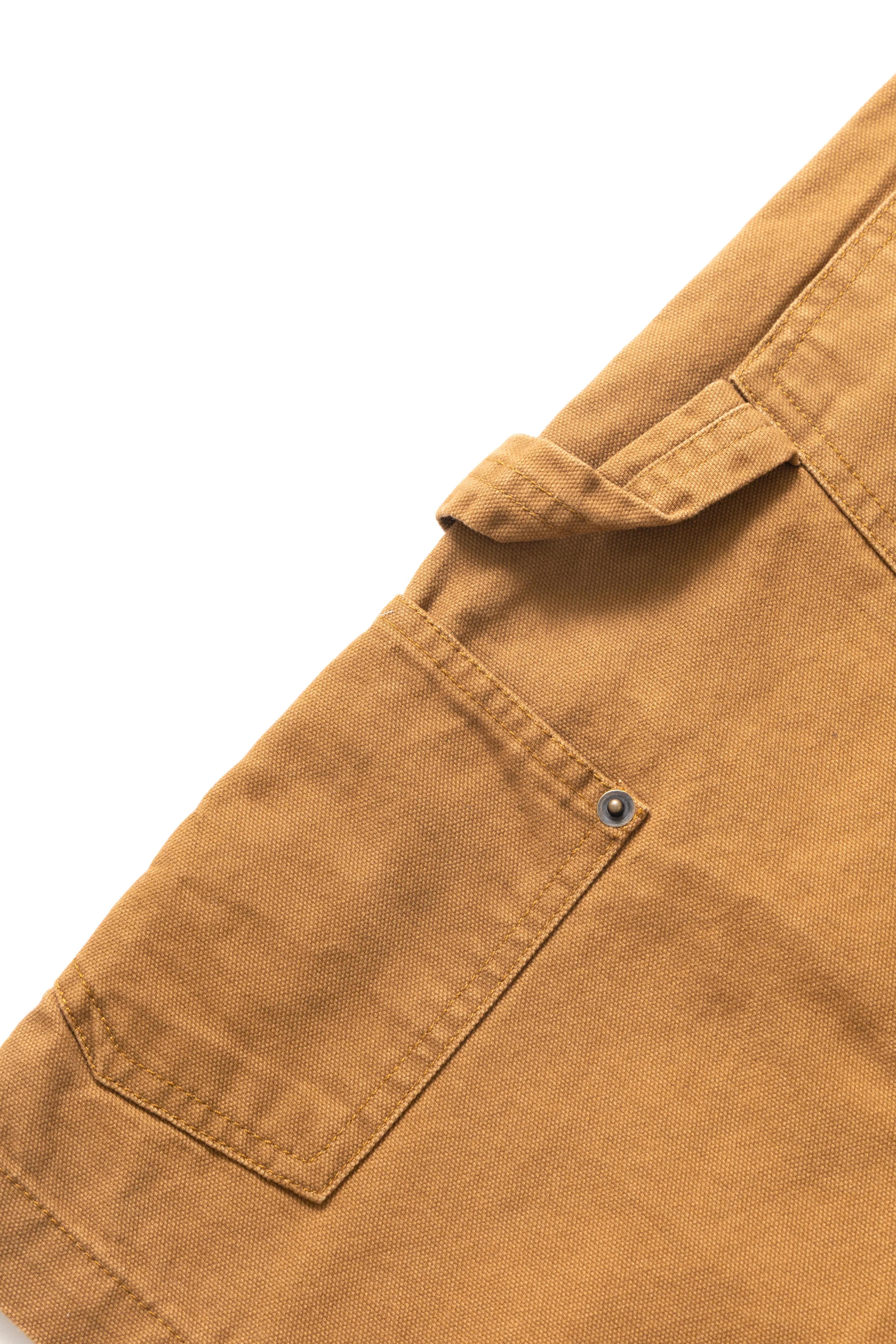 Okonkwo MFG - Aged Canvas Carpenter Shorts - Brown - Image 7