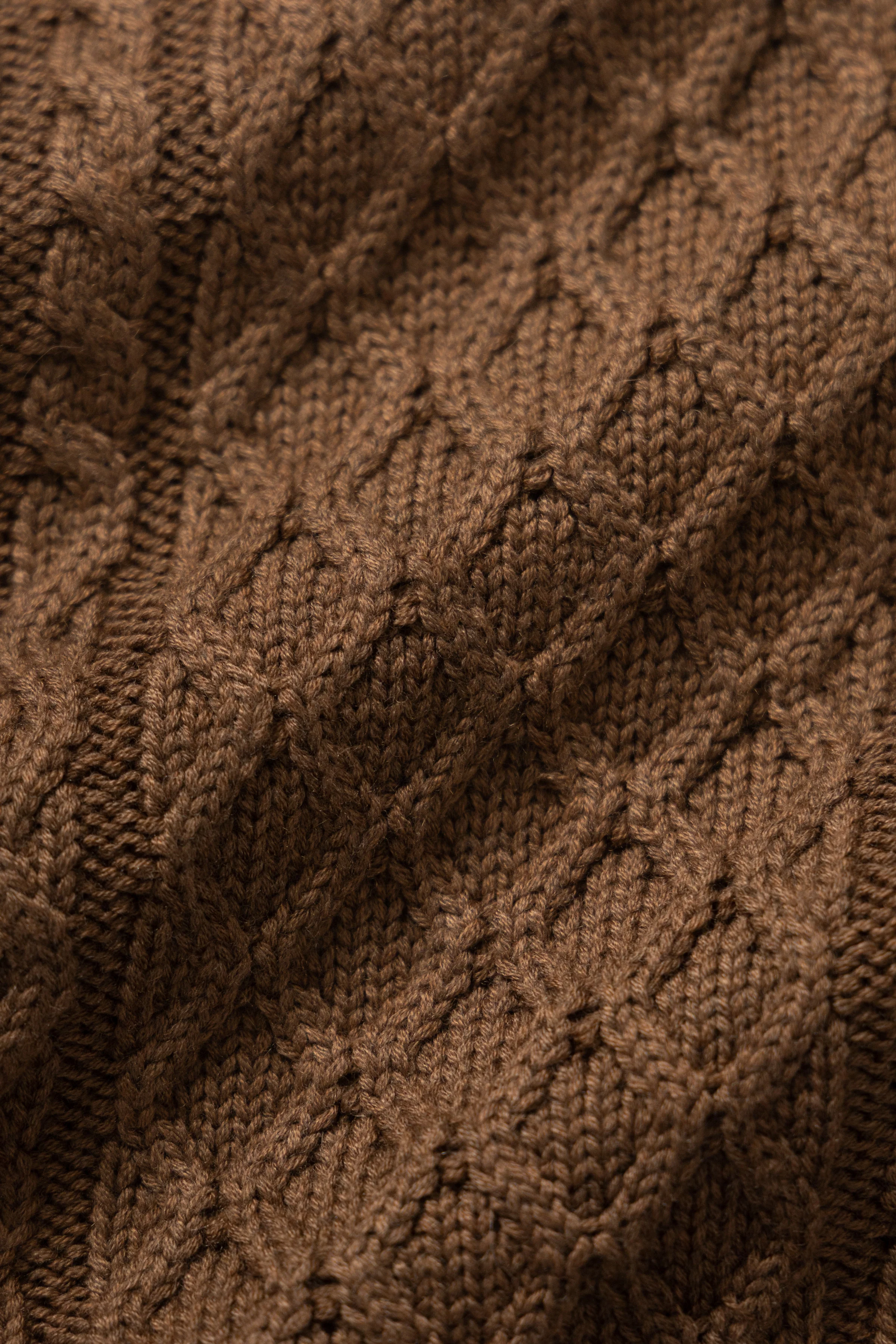 Okonkwo MFG - Cable Knit Sweater - Brown - Image 2