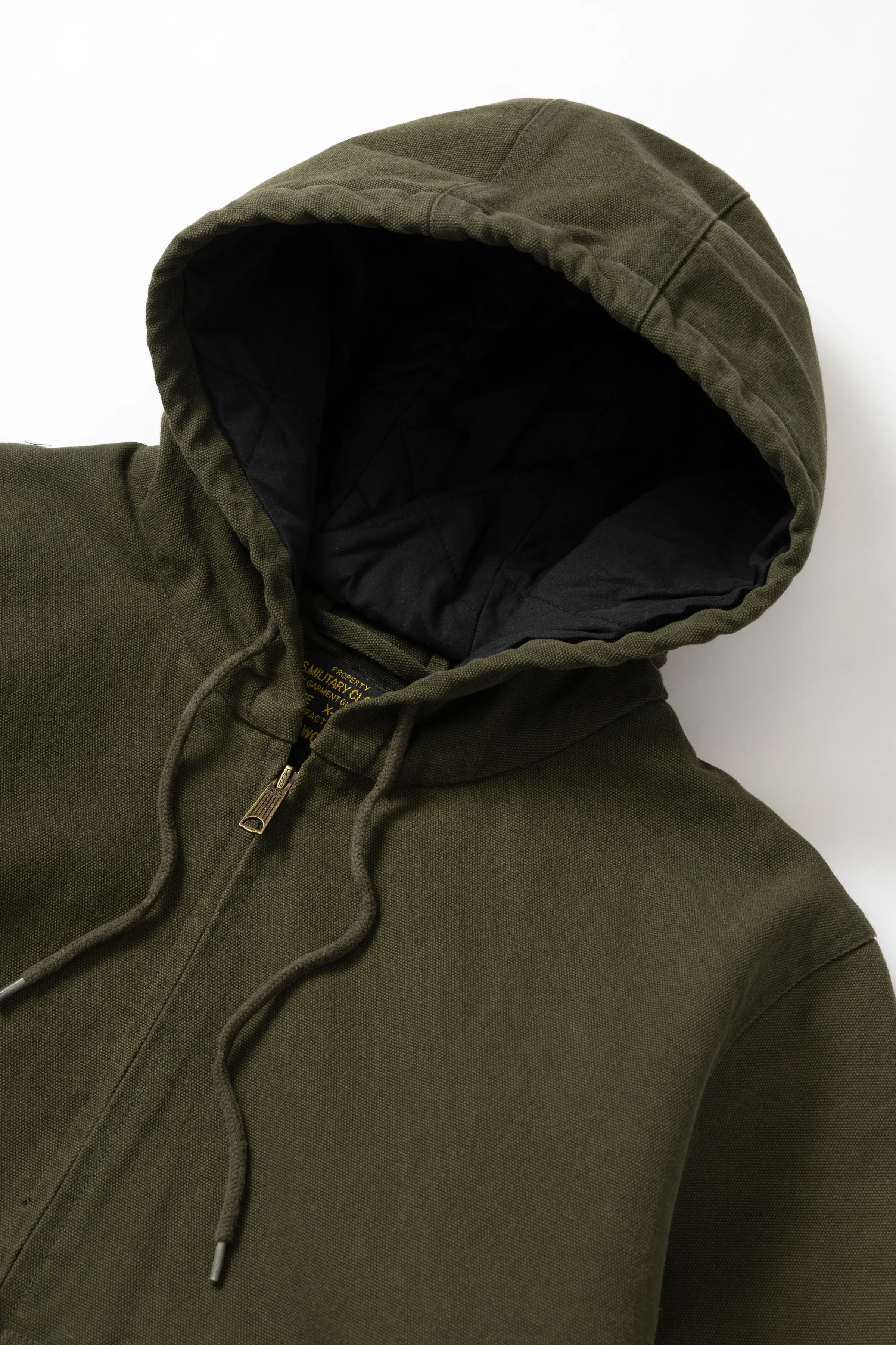 Okonkwo MFG - Canvas Hooded Jacket - Olive - Image 3
