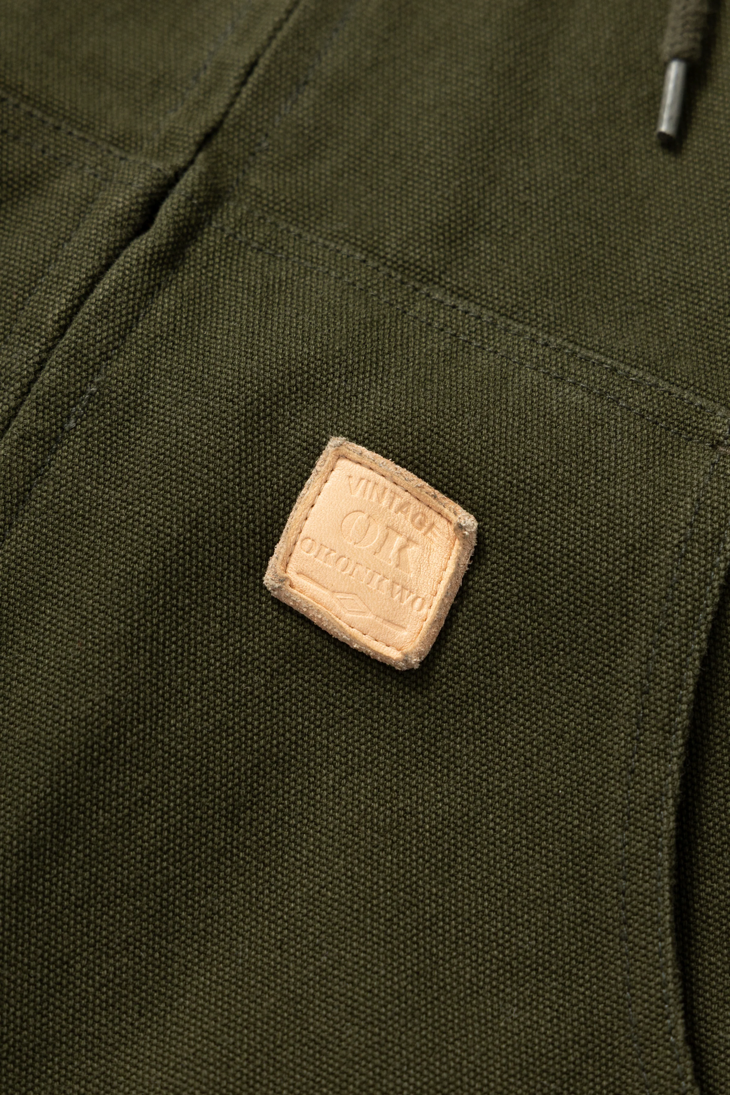 Okonkwo MFG - Canvas Hooded Jacket - Olive - Image 4